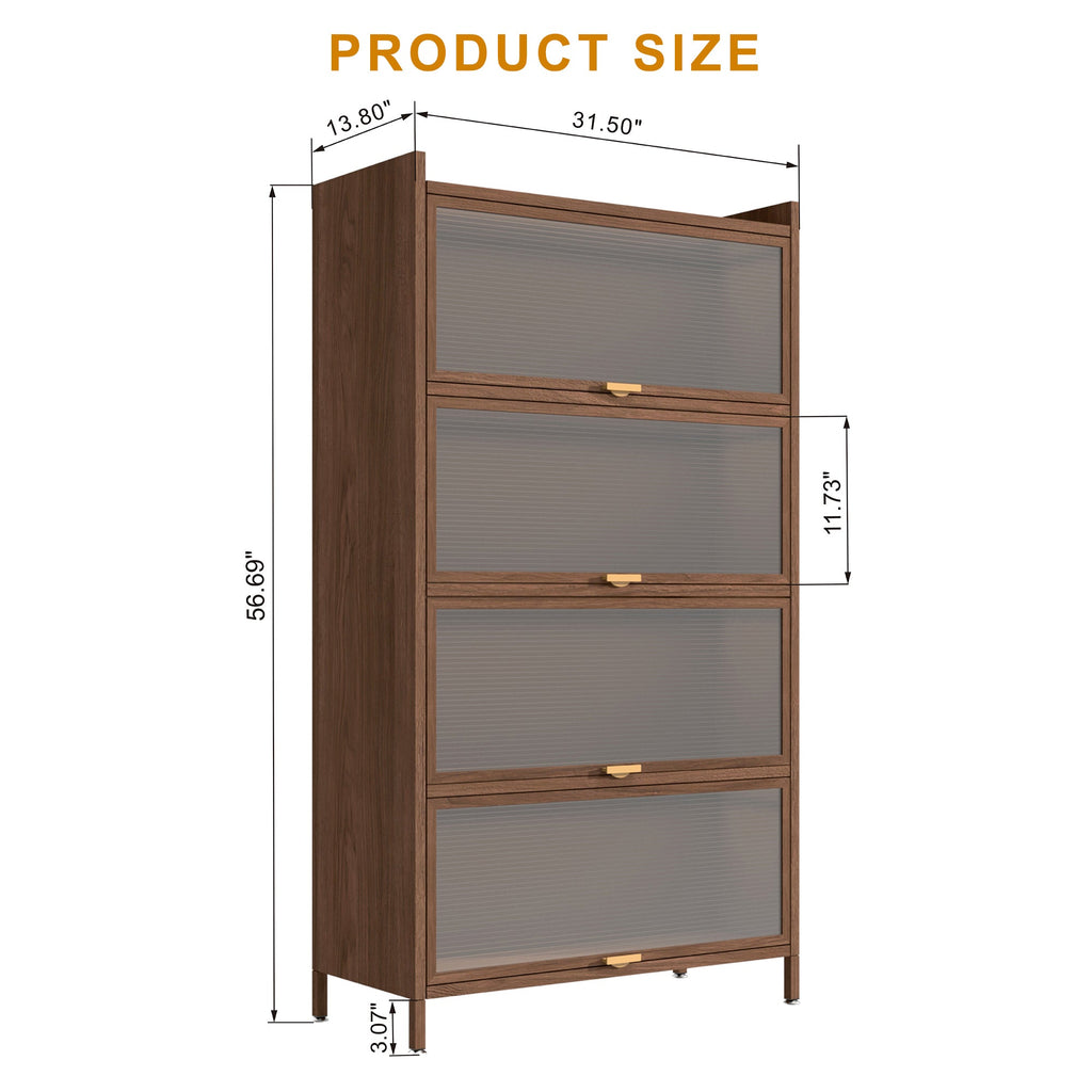 57'' Tall Metal 4 Flip Doors Cabine