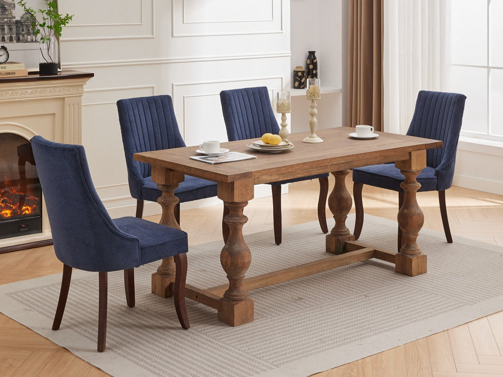 Rayon Cloth Flocking Velvet/Linen Dining Chairs (Set of 2)