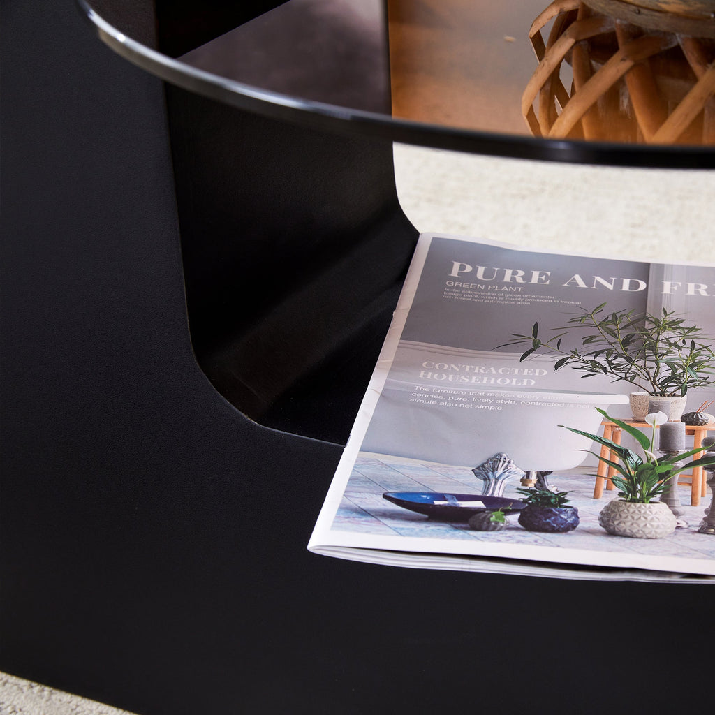 Modern Simple Double-Layer Round Coffee Table