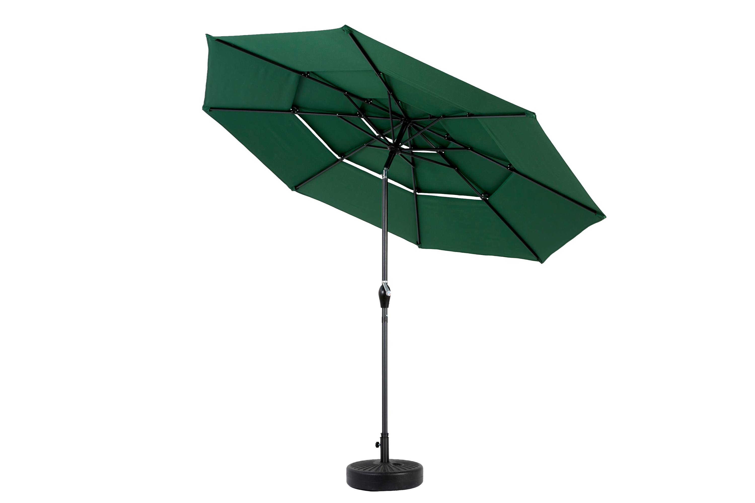 10ft 3-Tier Aluminium Patio Umbrella with Auto-Tilt (No Base)