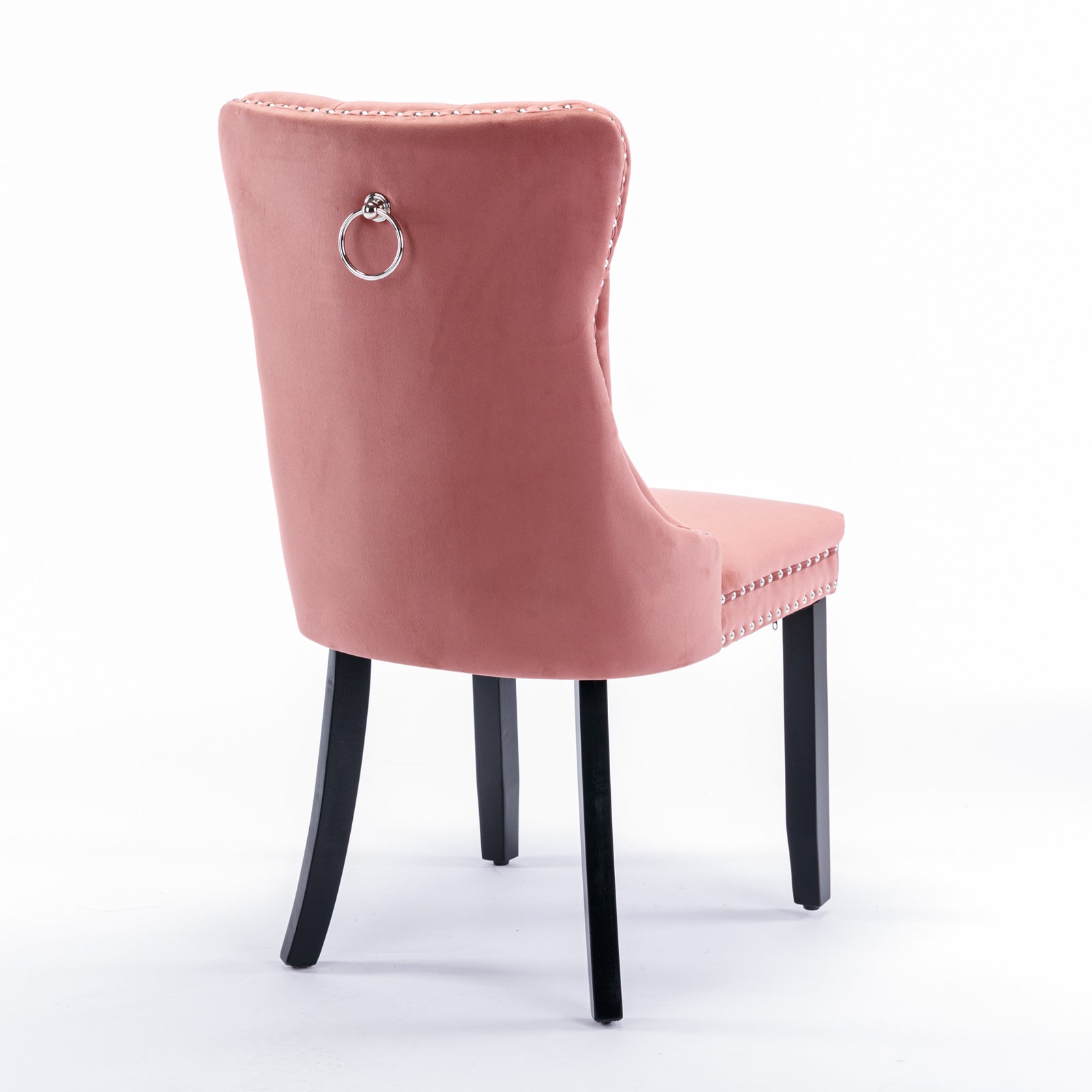Modern High-end Tufted Solid Wood Velvet Dining Chair(Set of 2)