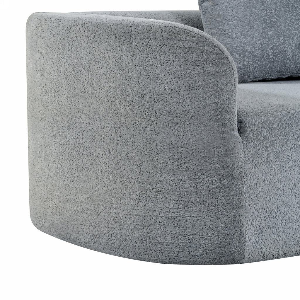 116' Modern Curved Sectional Sofa for Living Room