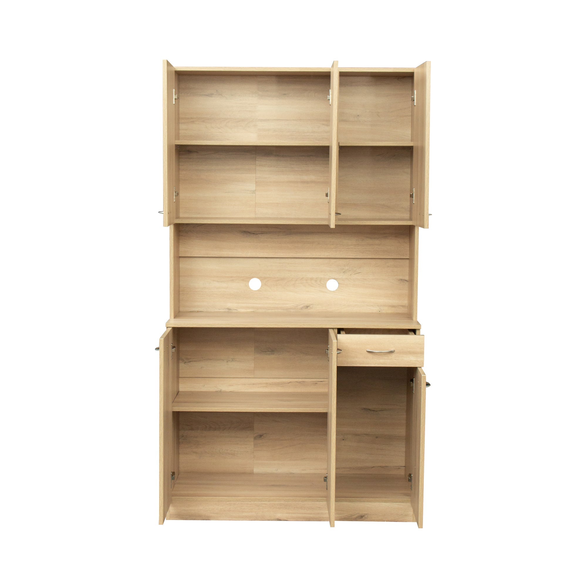 70.87' Tall White Kitchen Cabinet with 6-Doors