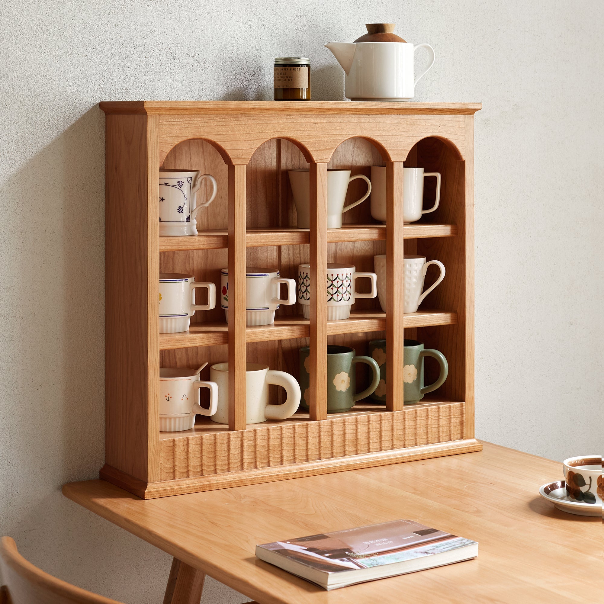 A Grade Cherry Solid Wood Storage Rack
