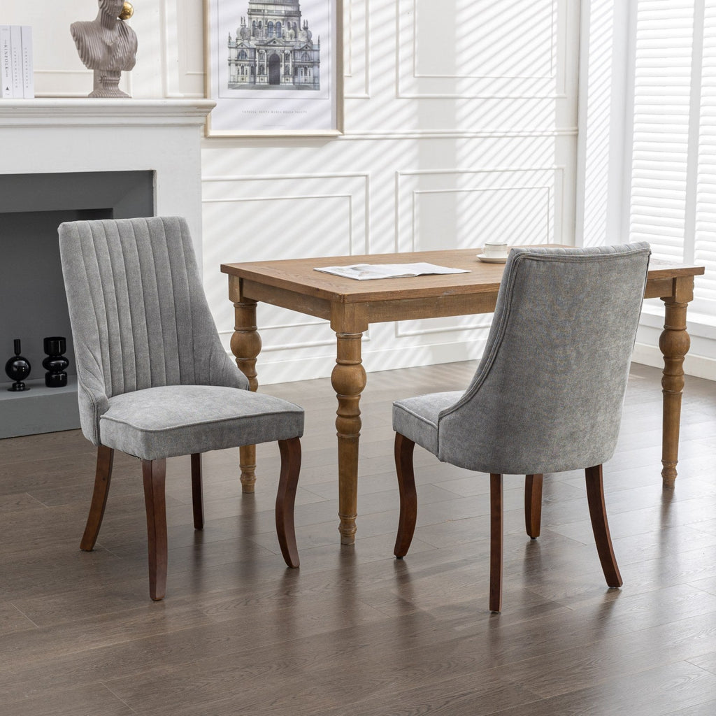 Rayon Cloth Flocking Velvet/Linen Dining Chairs (Set of 2)