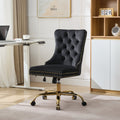 Modern Velvet Upholstered Tufted Button Home Office Chair