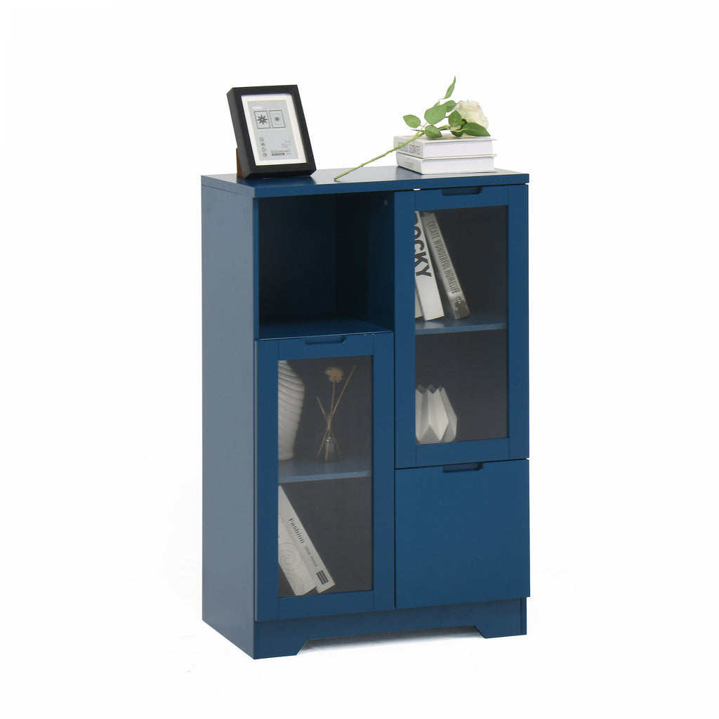 MDF Painted Cabinet with Glass Doors
