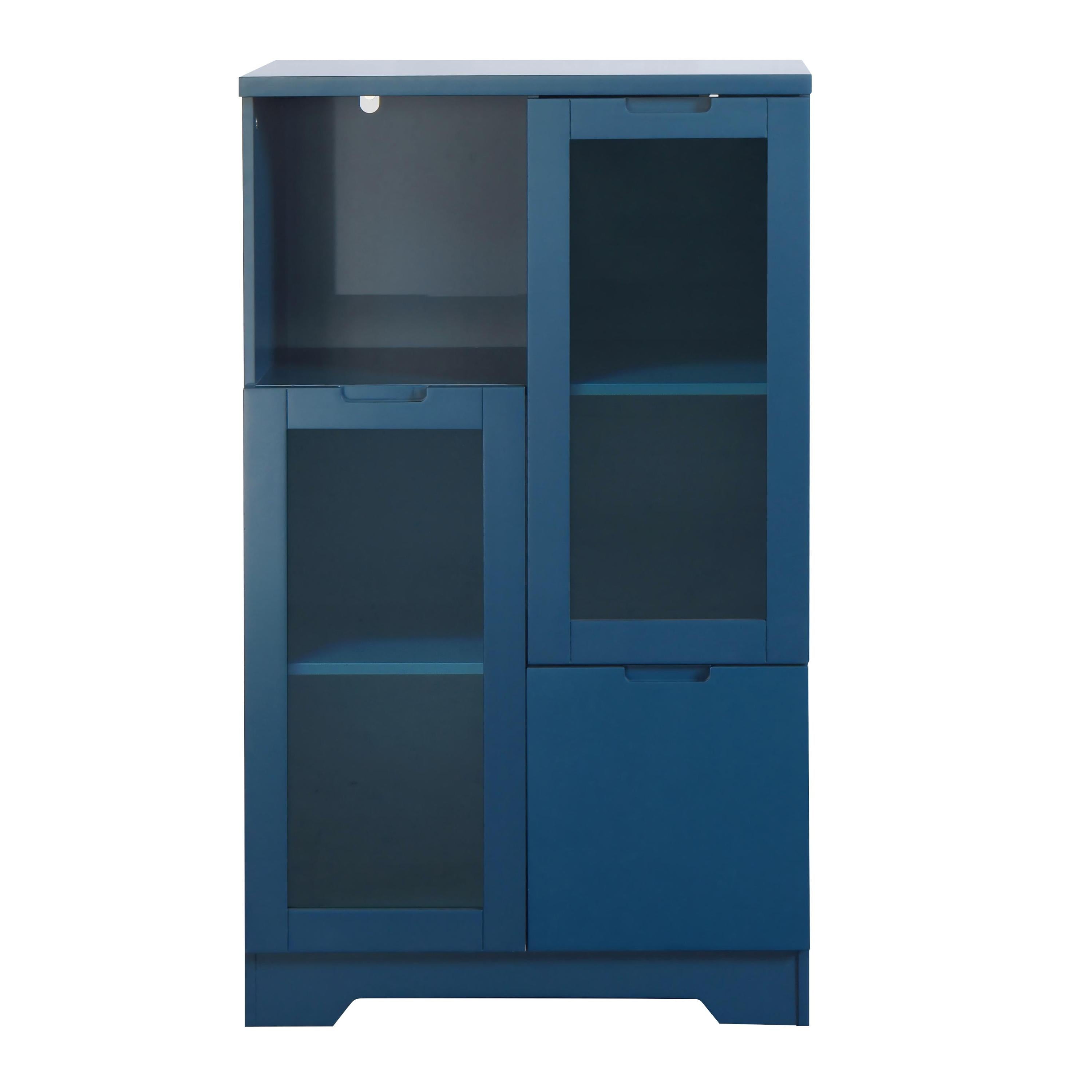 MDF Painted Cabinet with Glass Doors