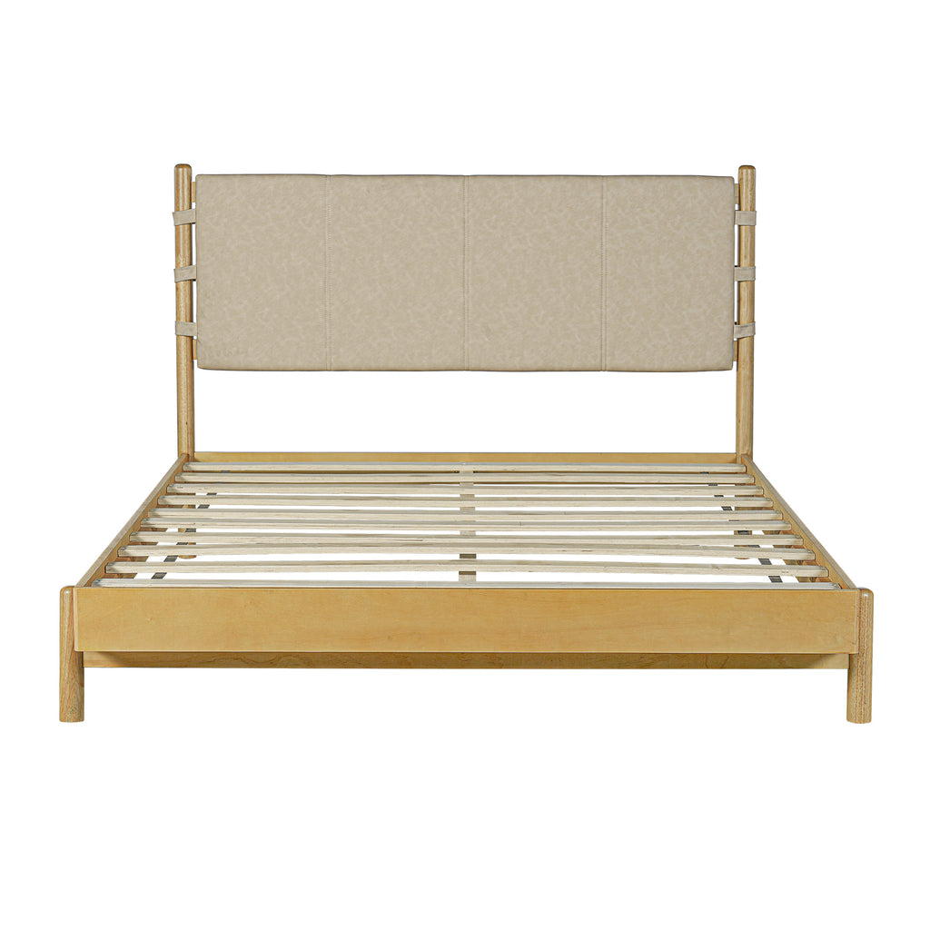 Premium Queen Size Rubber Wood Platform Bed Frame