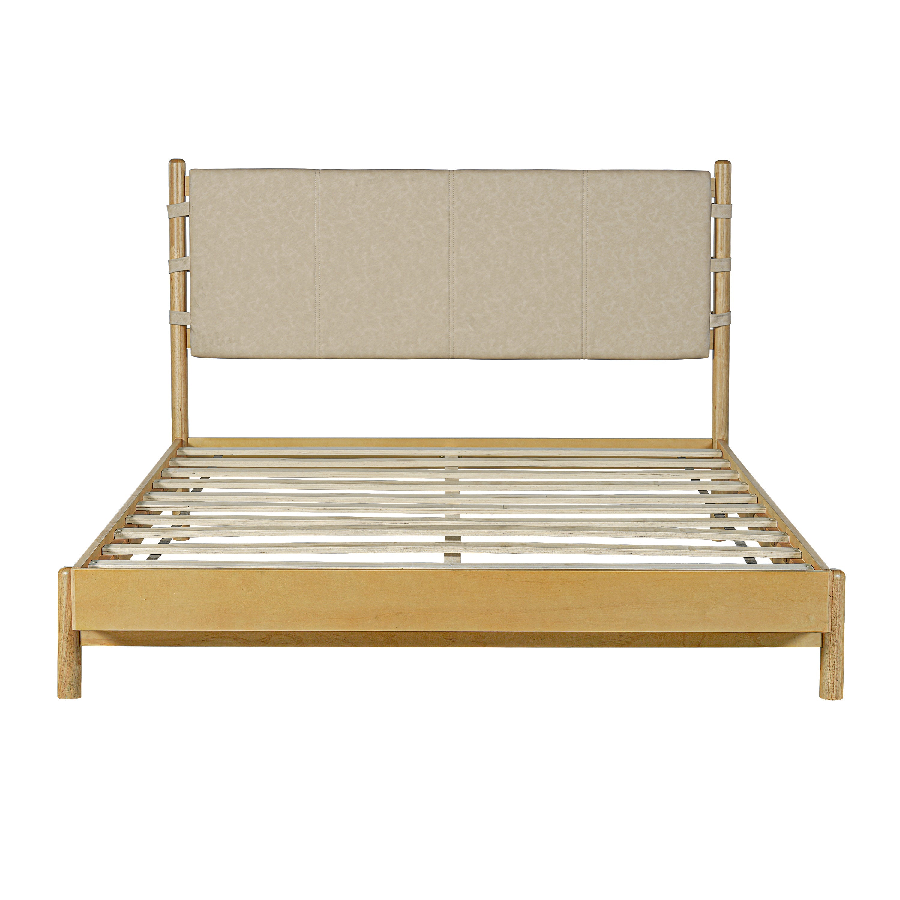 Premium Queen Size Rubber Wood Platform Bed Frame