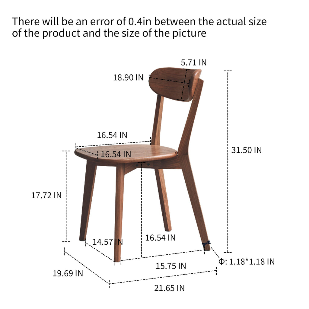 FAS Grade Walnut Color Dining Room Chair