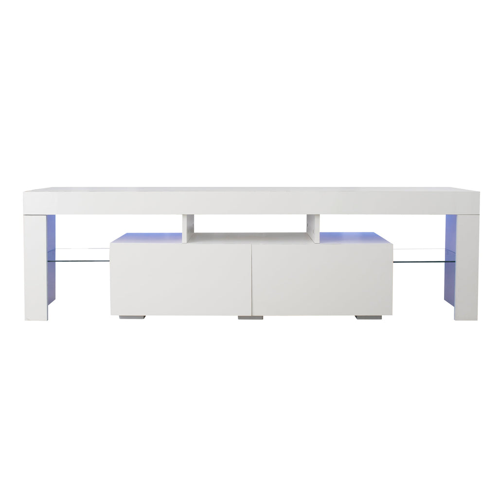Modern Remote Control 20 Colors LED Lights TV Stand