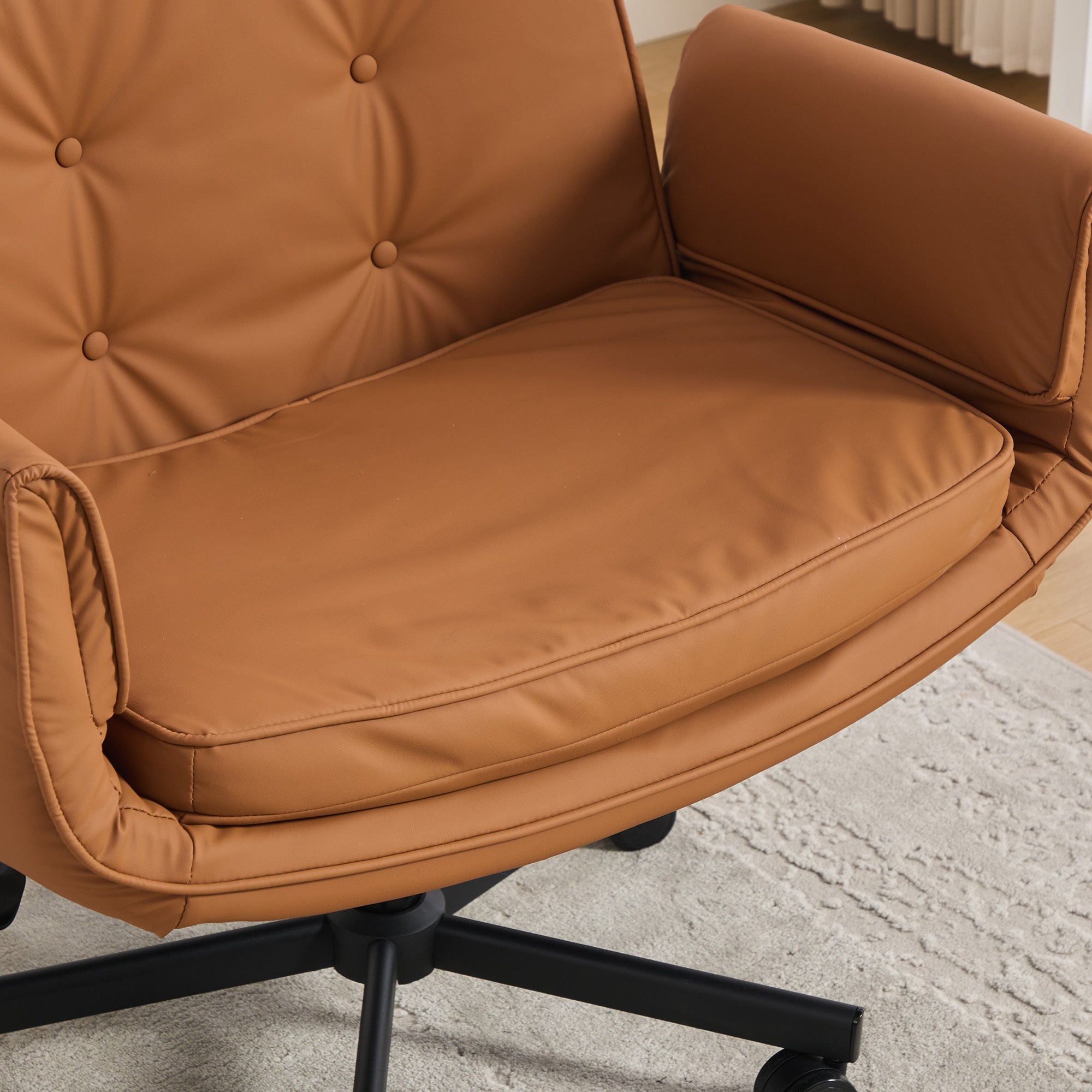 Pet Friendly Criss Cross Chair Swivel Task Office Chairs with Wide Seat