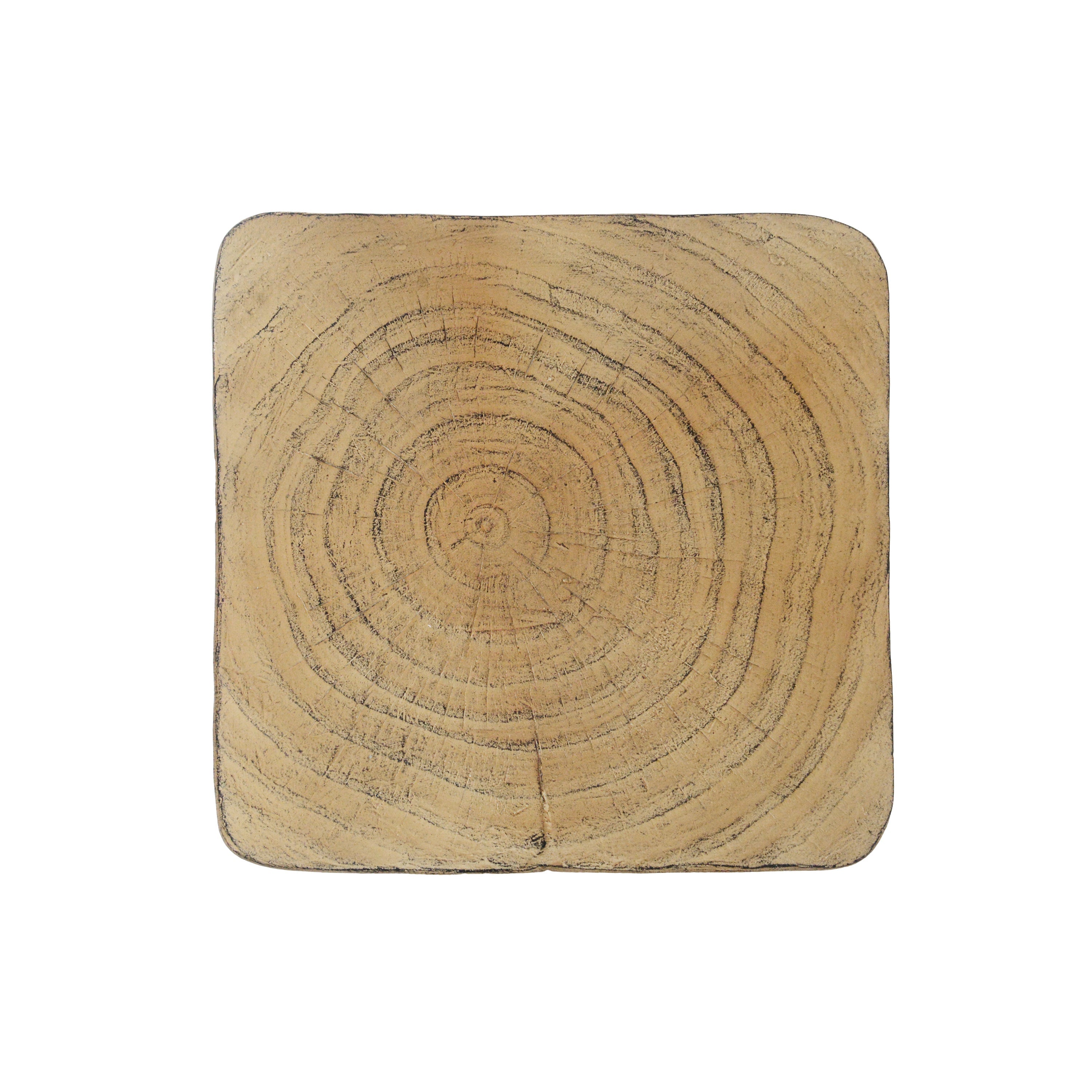 Twist Shape Side Table with Wood-like Texture