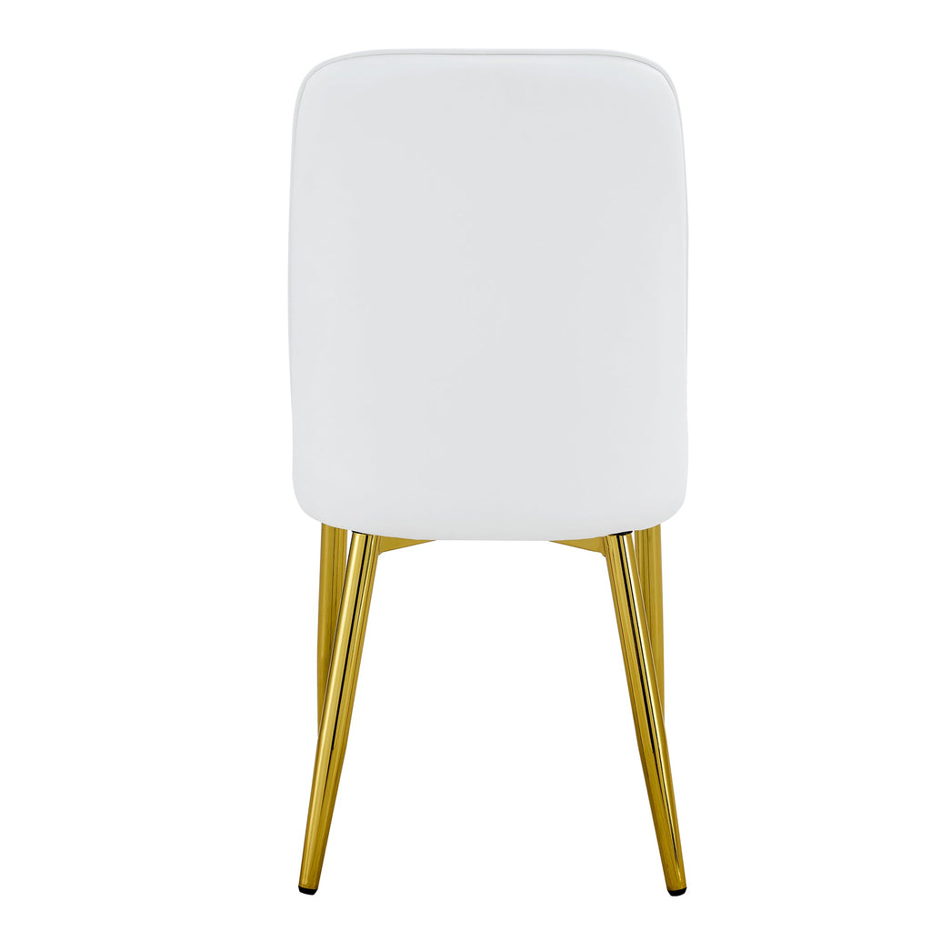 Modern Dining Chairs with Sleek PU leather Backrest (Set of 2)