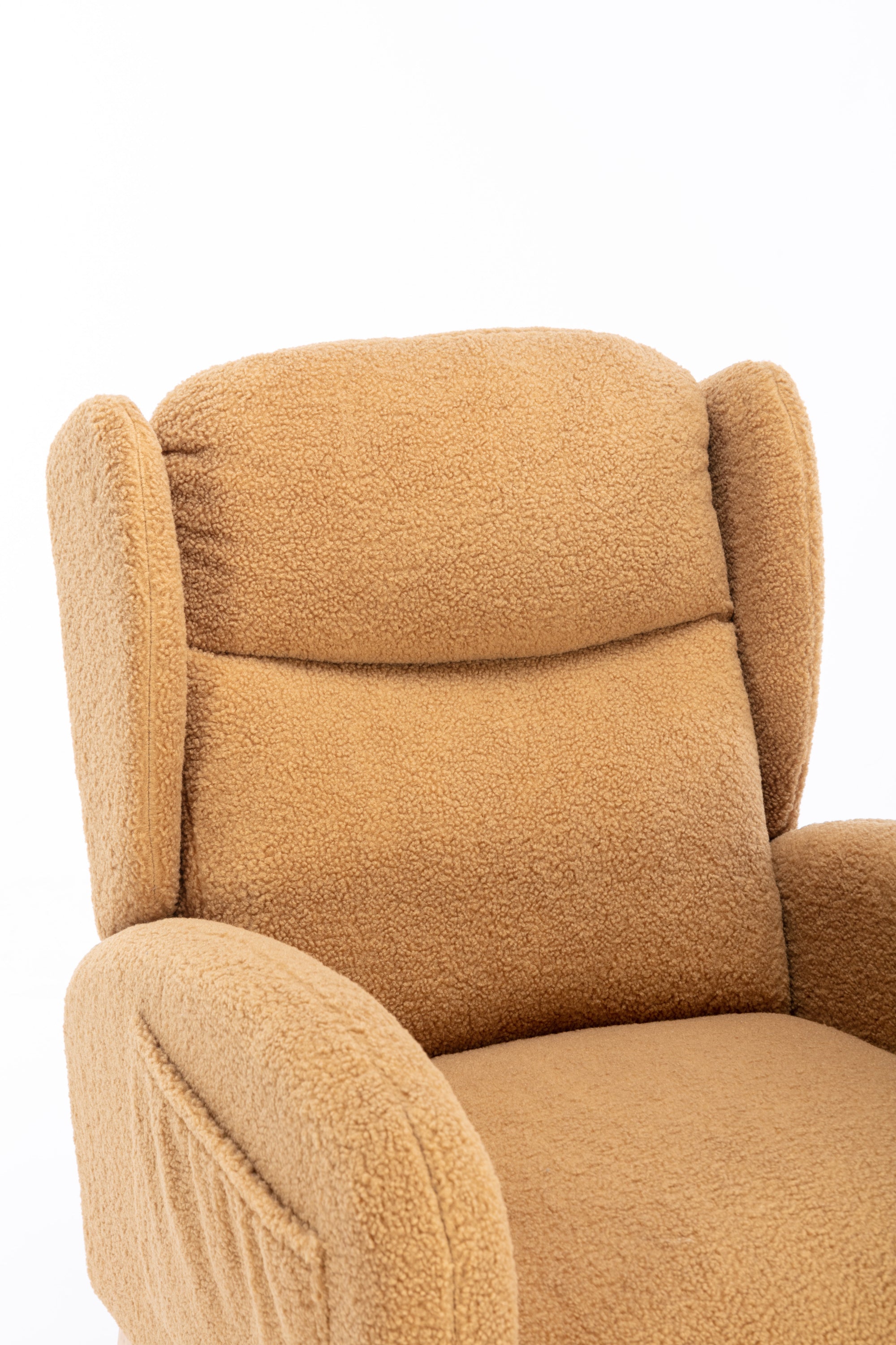 Teddy Fabric Rocking Chair with Packet Wood Legs