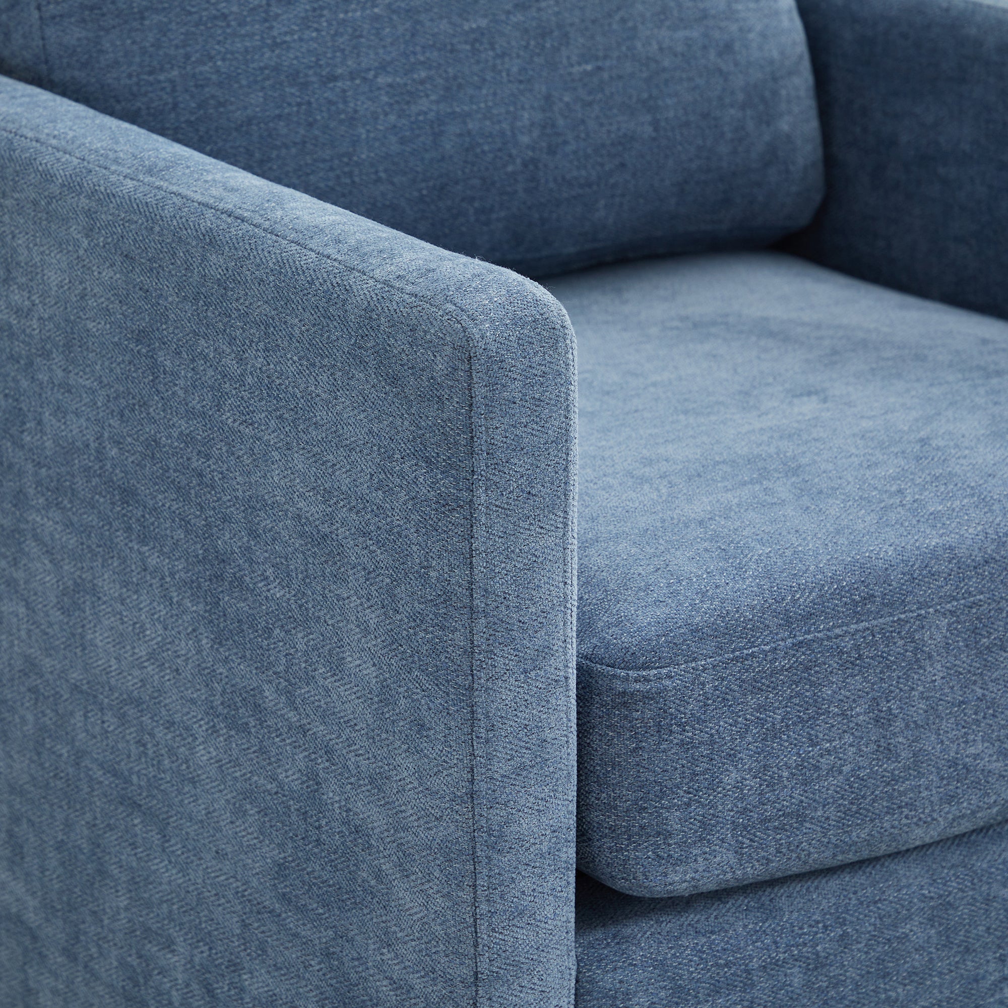 Modern Square Chenille Upholstered Swivel Accent Chair