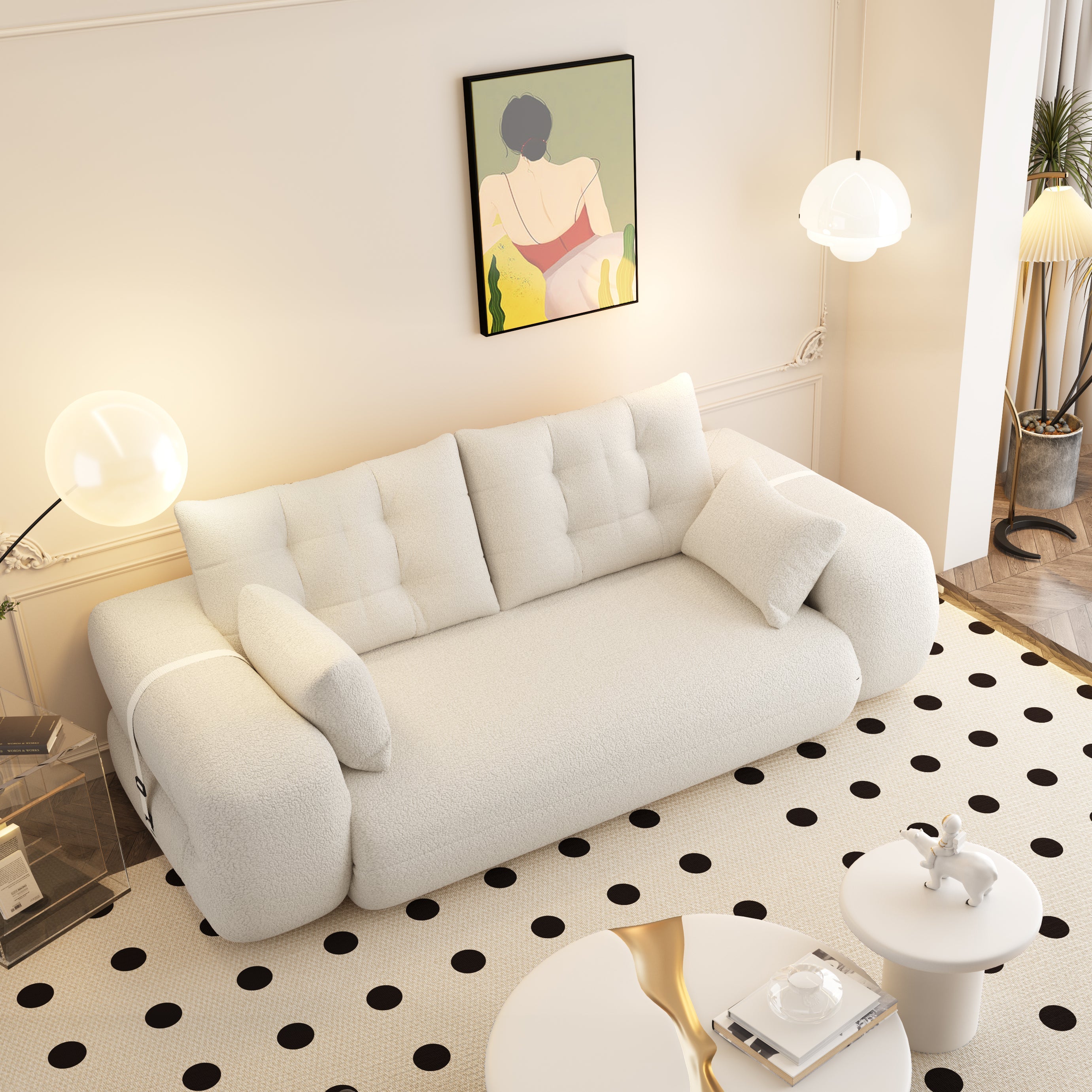 78.7 ' Multi-Functional Teddy Foldable Sofa Bed