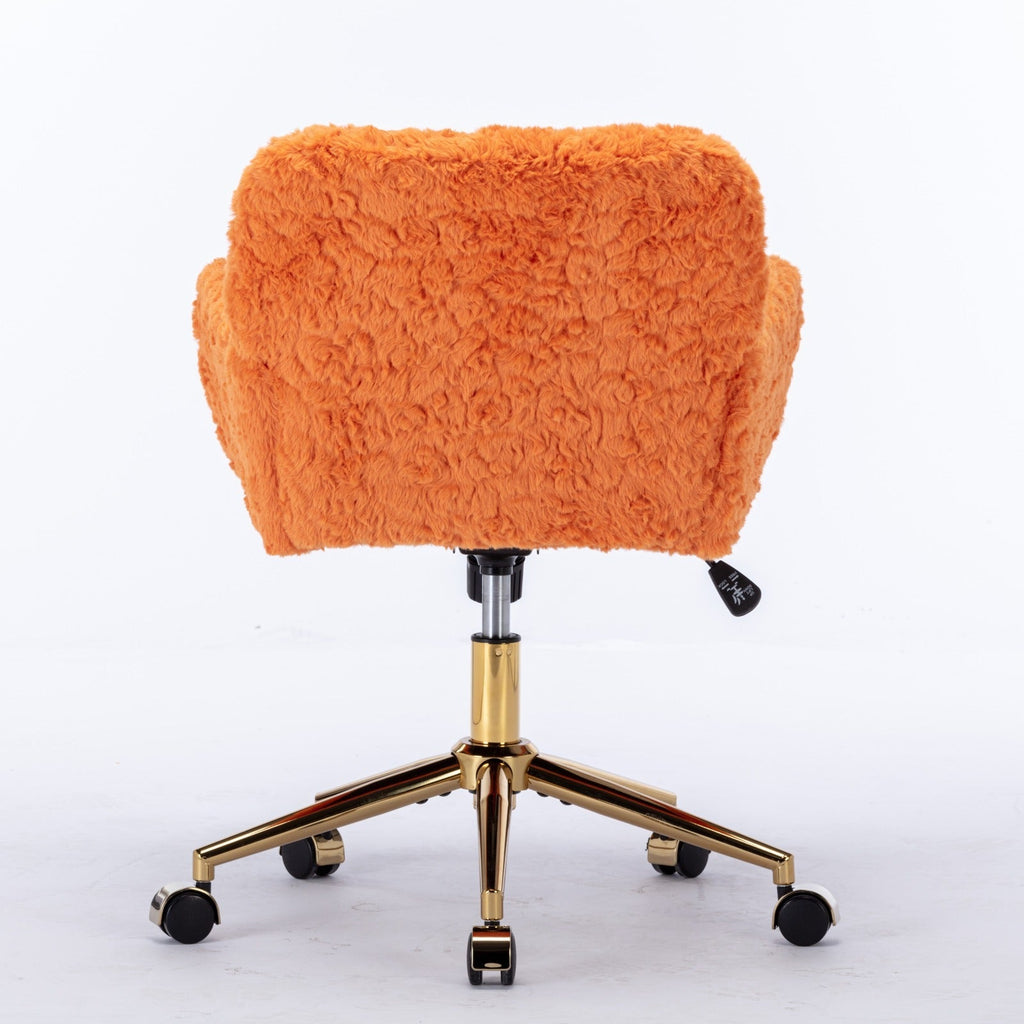 Violet Velve Home Office Chair with Golden Metal Base