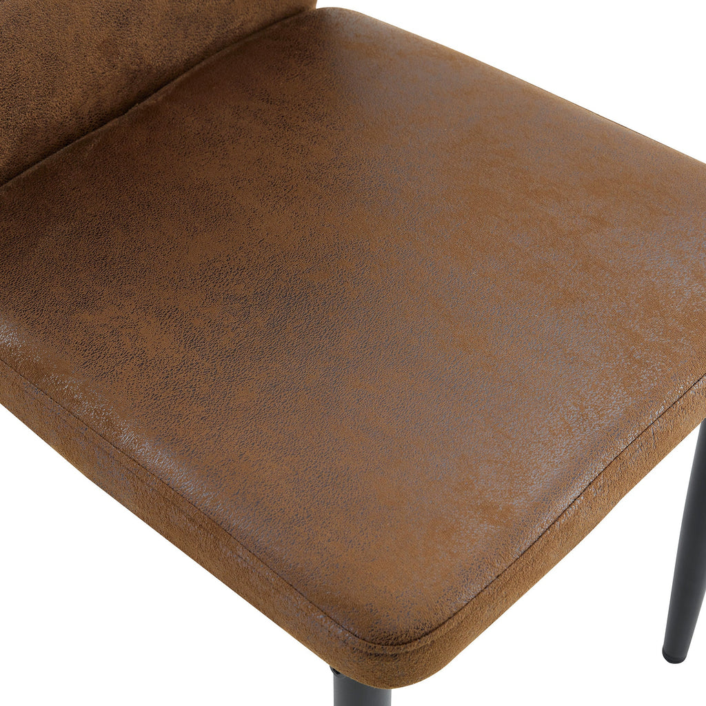 Brown Black Dining Chairs with Shell (Set of 4)