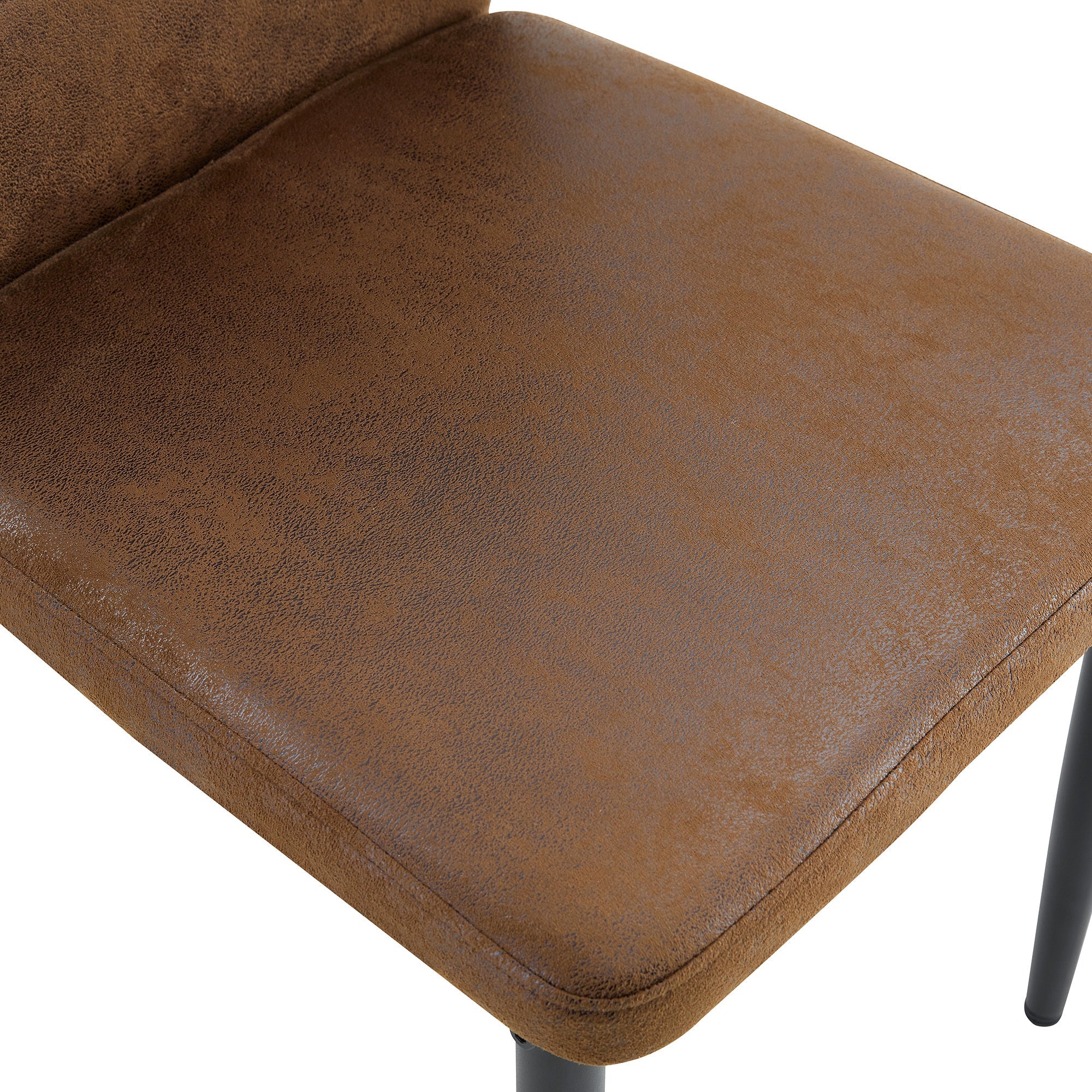 Brown Black Dining Chairs with Shell (Set of 4)
