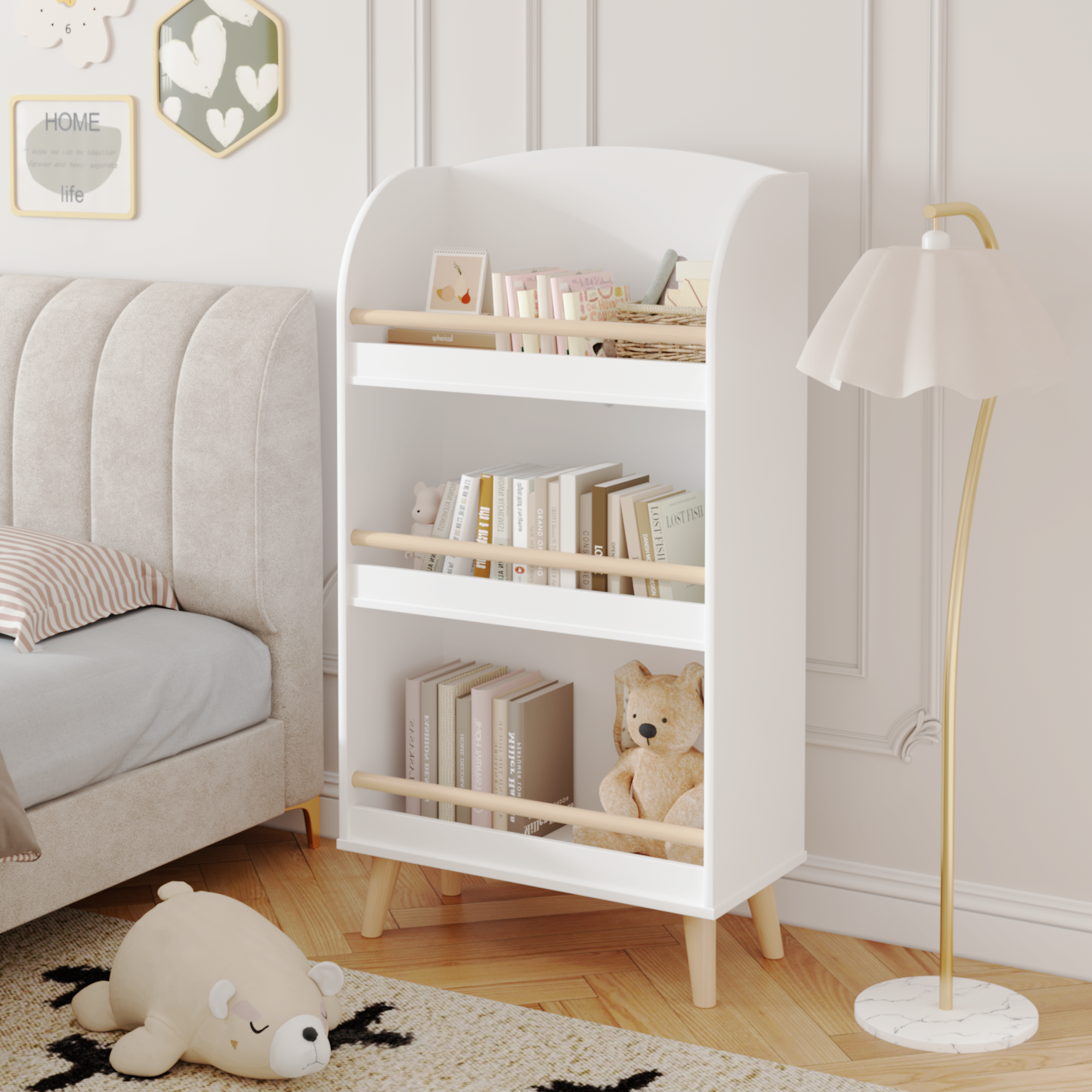 Kids 3-Tier Toy Storage Cabinet
