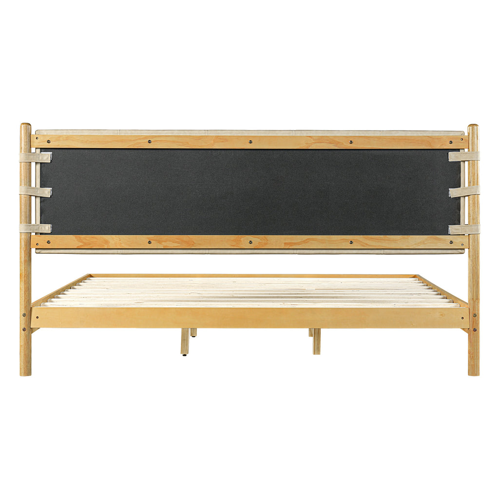 Premium Rubber Wood Platform Bed Frame