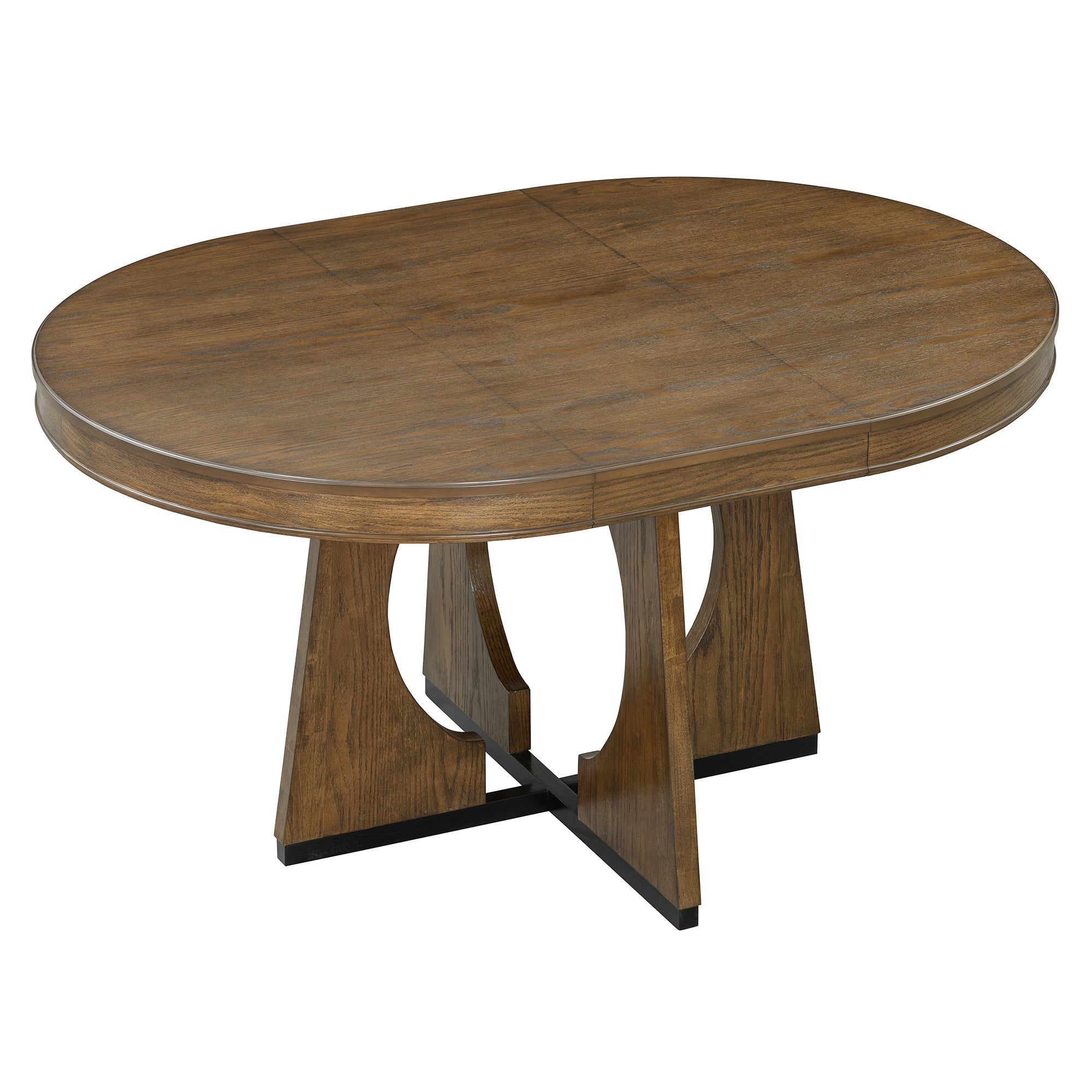 5-Piece Retro Extendable Dining Table Set with 16" Removable Leaf