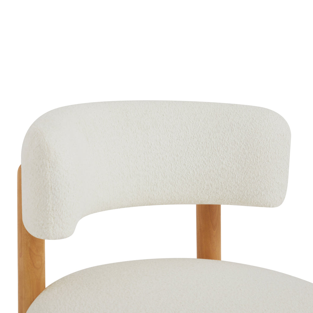 Modern Armless Chair with Wooden Base Featuring Thatched Roof Rod Design