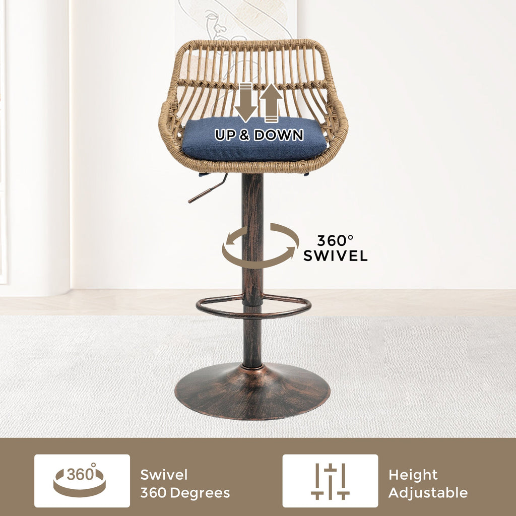 Modern Swivel Bar Stools (Set of 2)