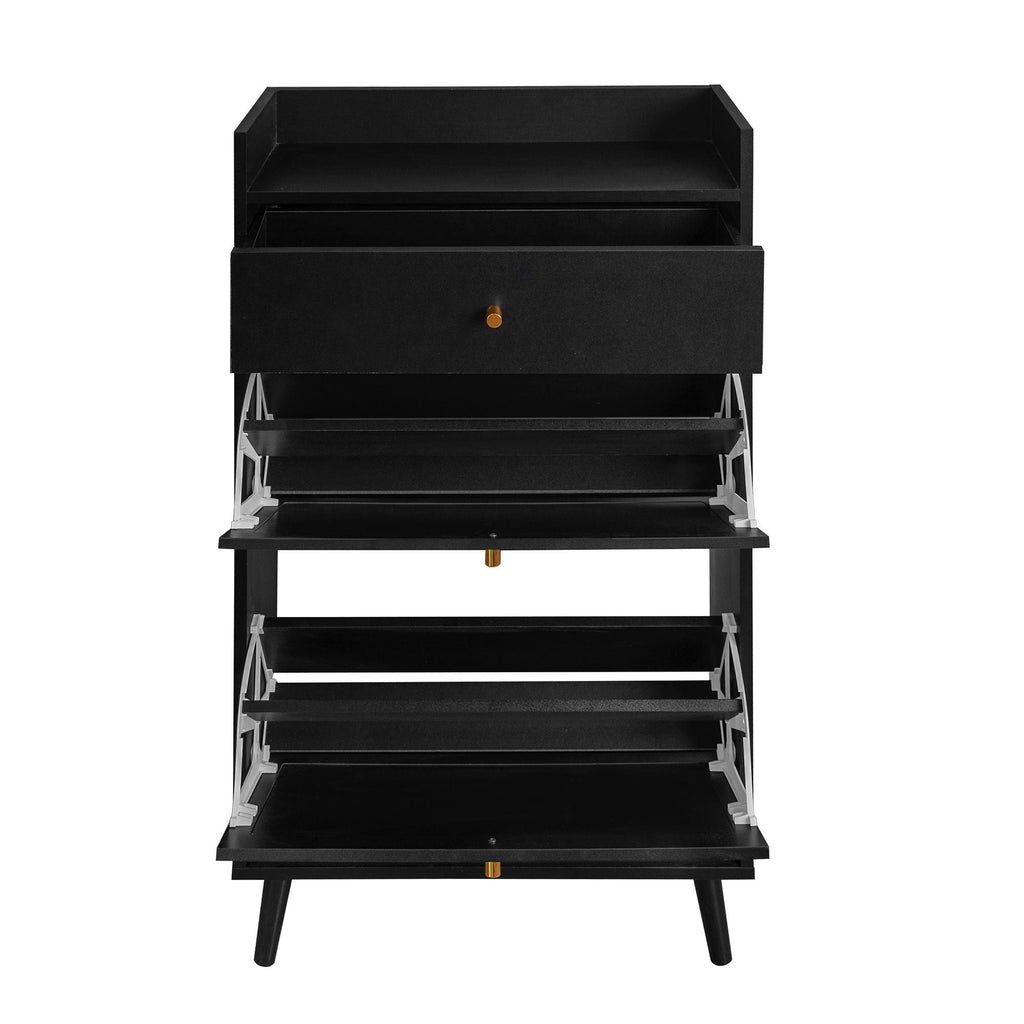 Rattan Drawer Shoe Rack for Entrance