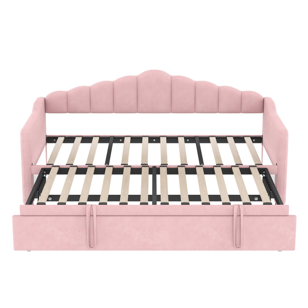 Upholstered Twin Size Daybed with Adjustable Height