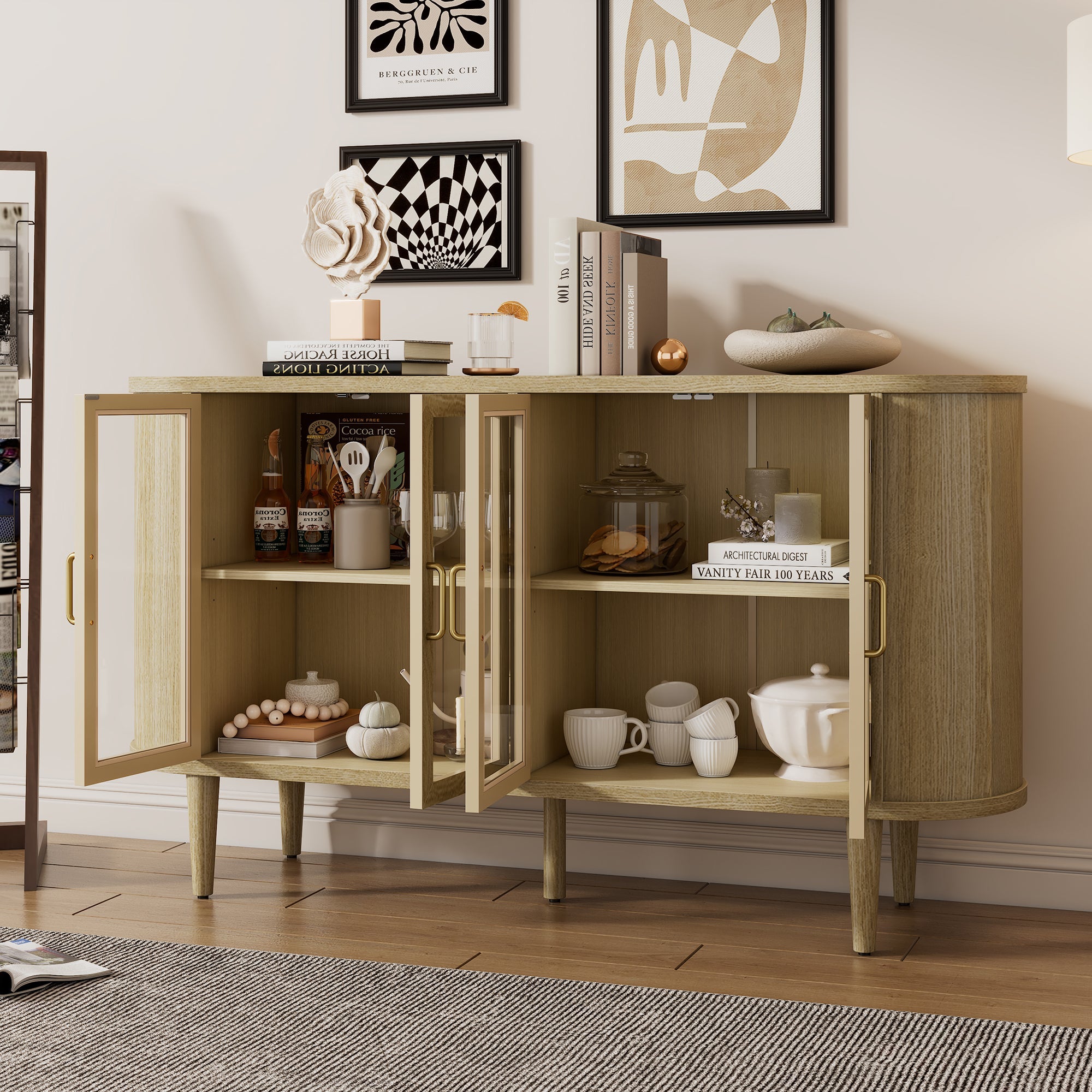 Farmhouse Sideboard Cabinet with Storage