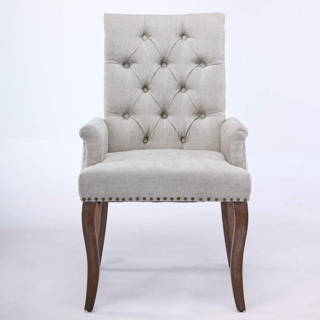 Elegant Upholstered Chenille Fabric Accent Dining Chair