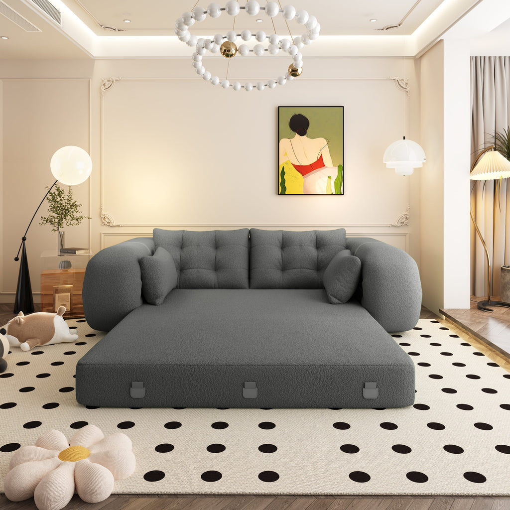 78.7 ' Multi-Functional Teddy Foldable Sofa Bed