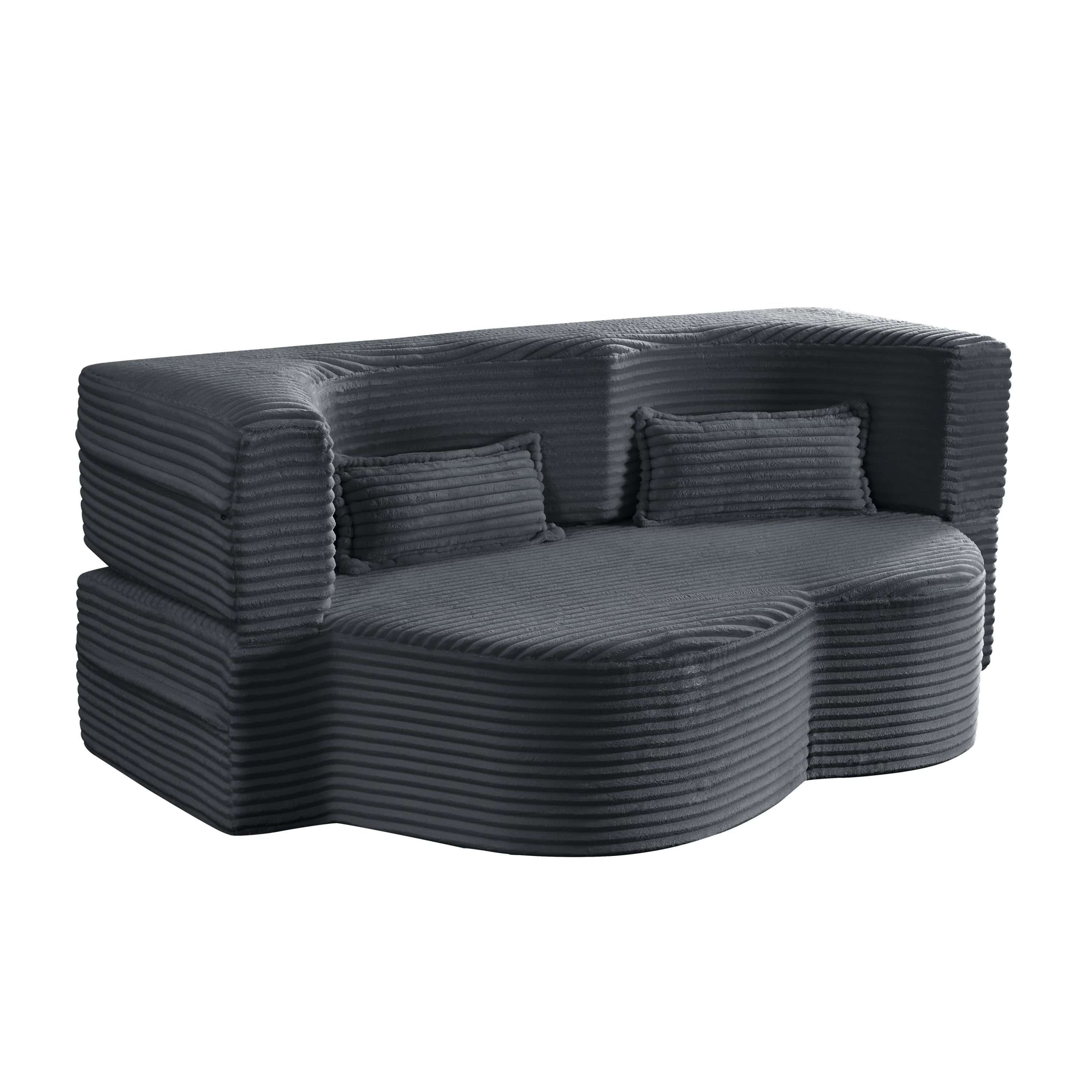 Full Size Convertible Floor Sleeper Sofa Bed
