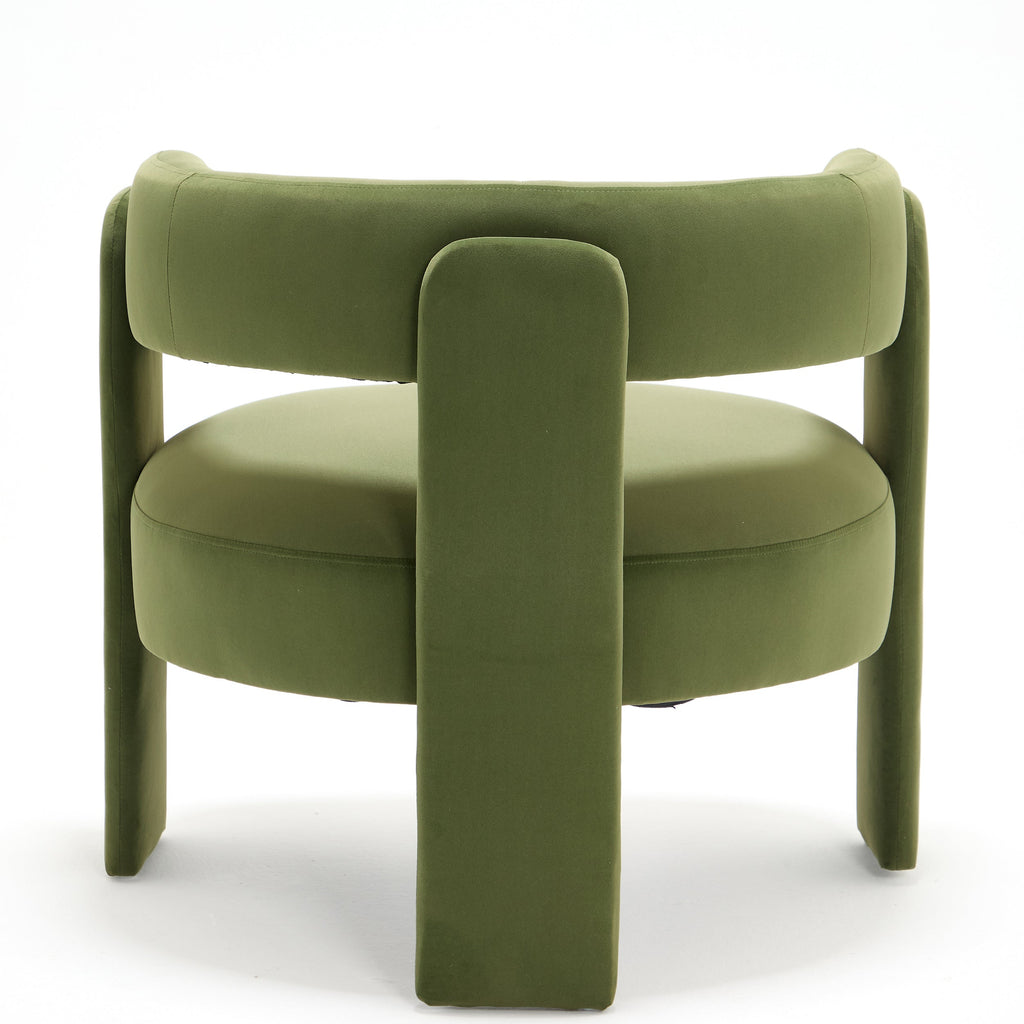 Mid-Century Velvet Comfy Single Sofa Accent Chair