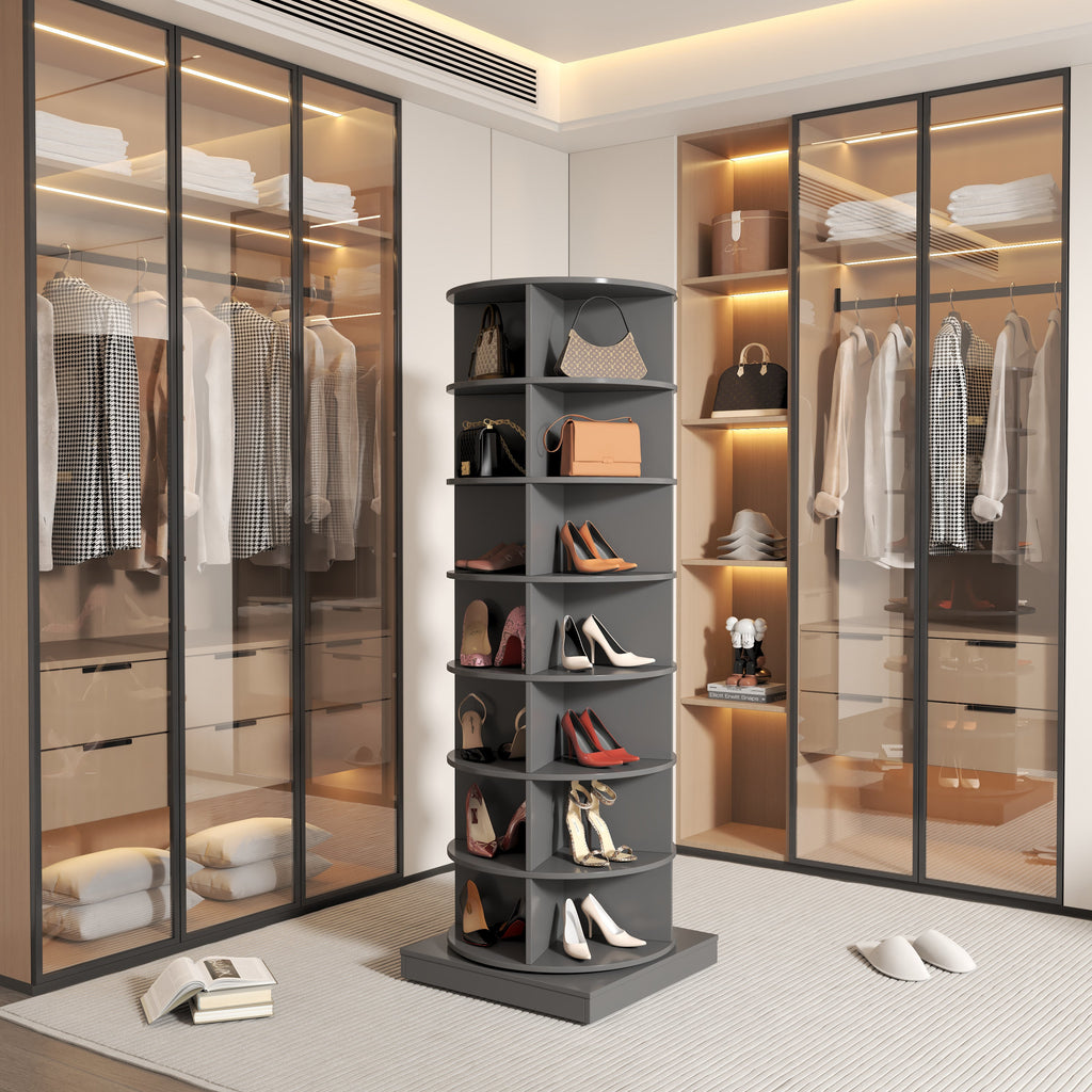 Modern 360° Rotating Shoe Cabinet 6/7 Layers Space Saver