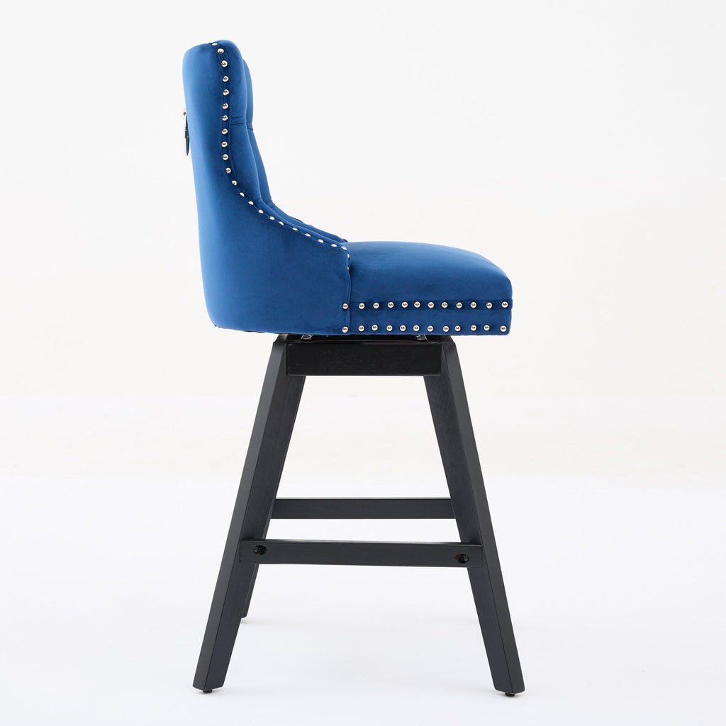Swivel Velvet Barstools (Set of 2)