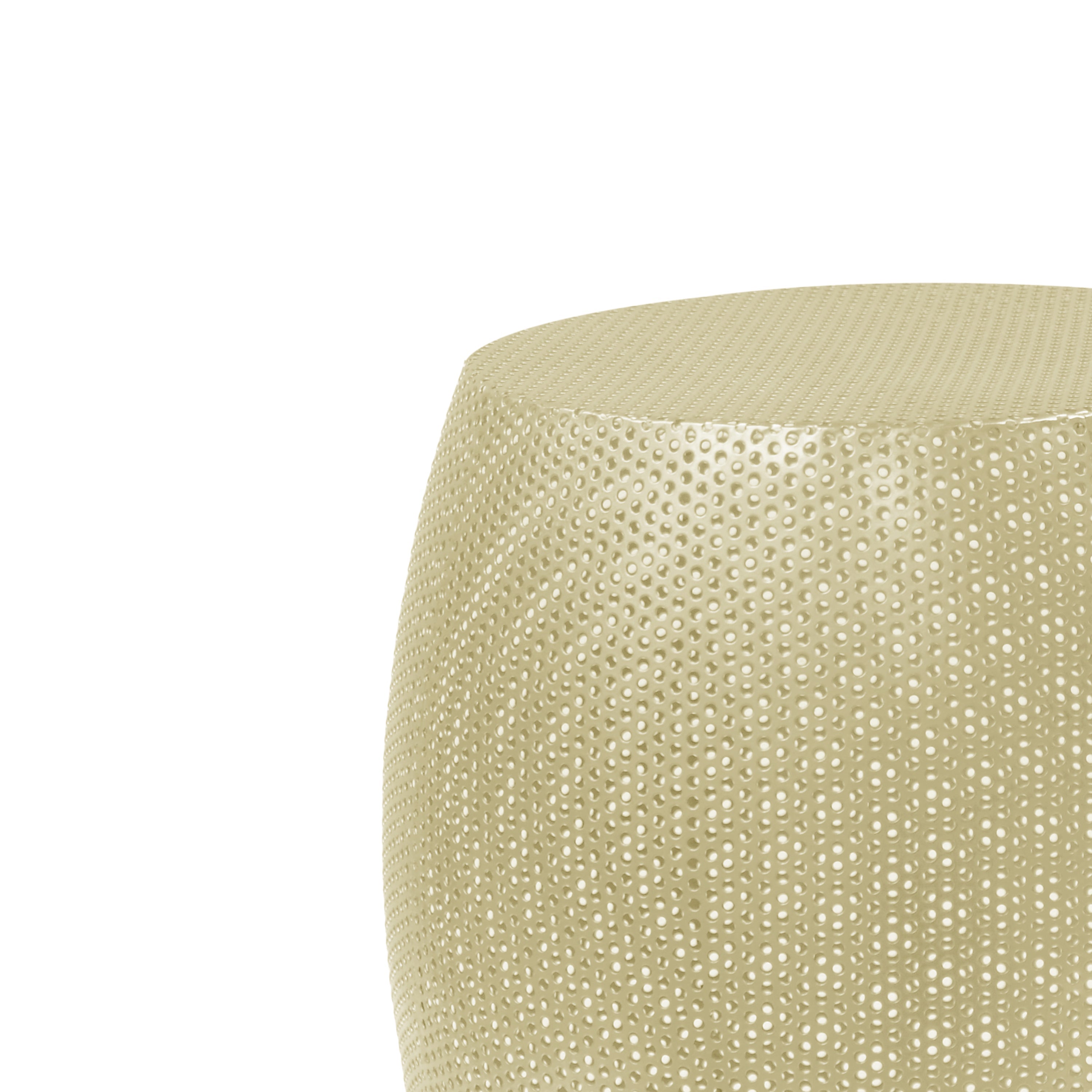 Modern Gold Round Metal Hollow Side Table Set