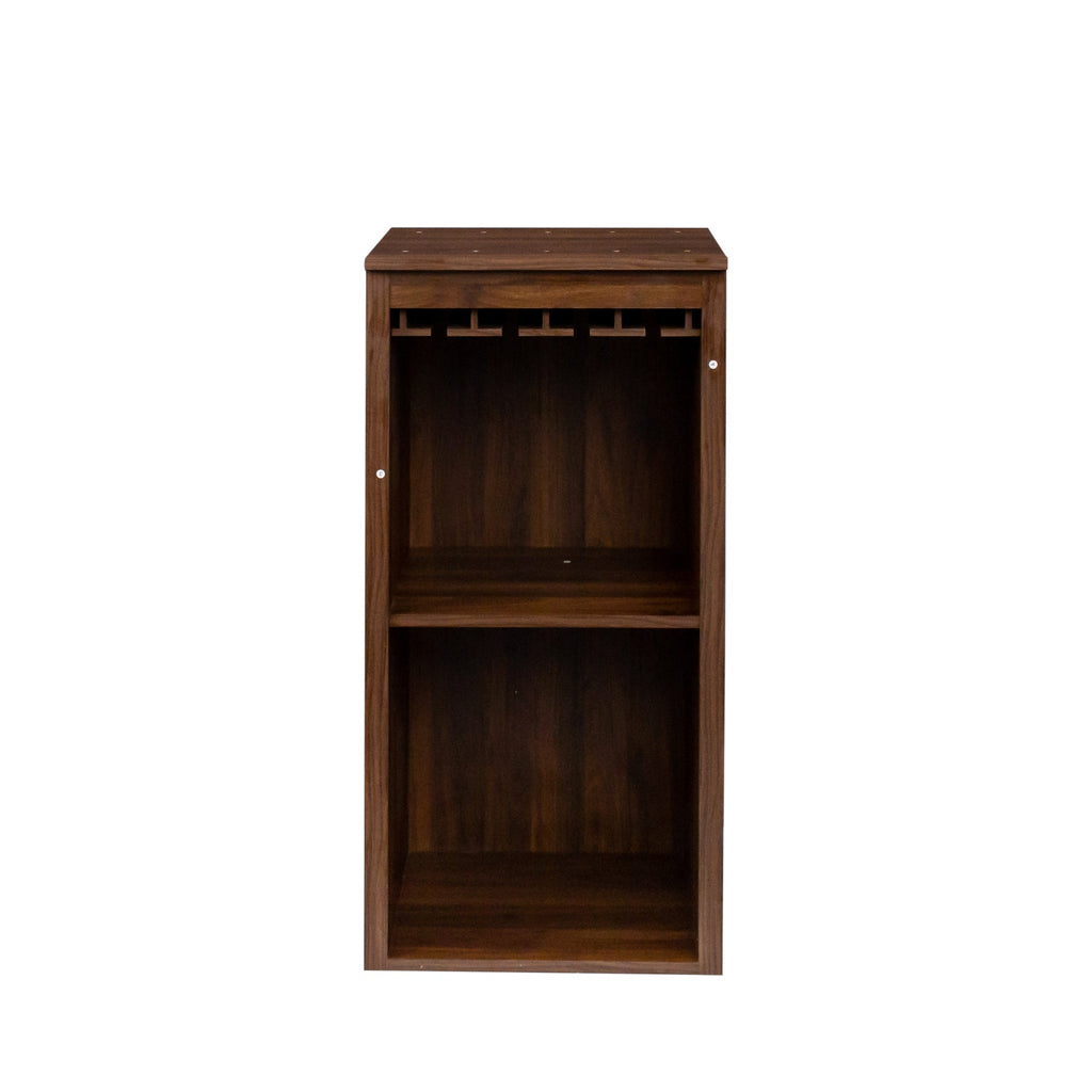Brown Walnut Color Modular Wine Bar Cabinet