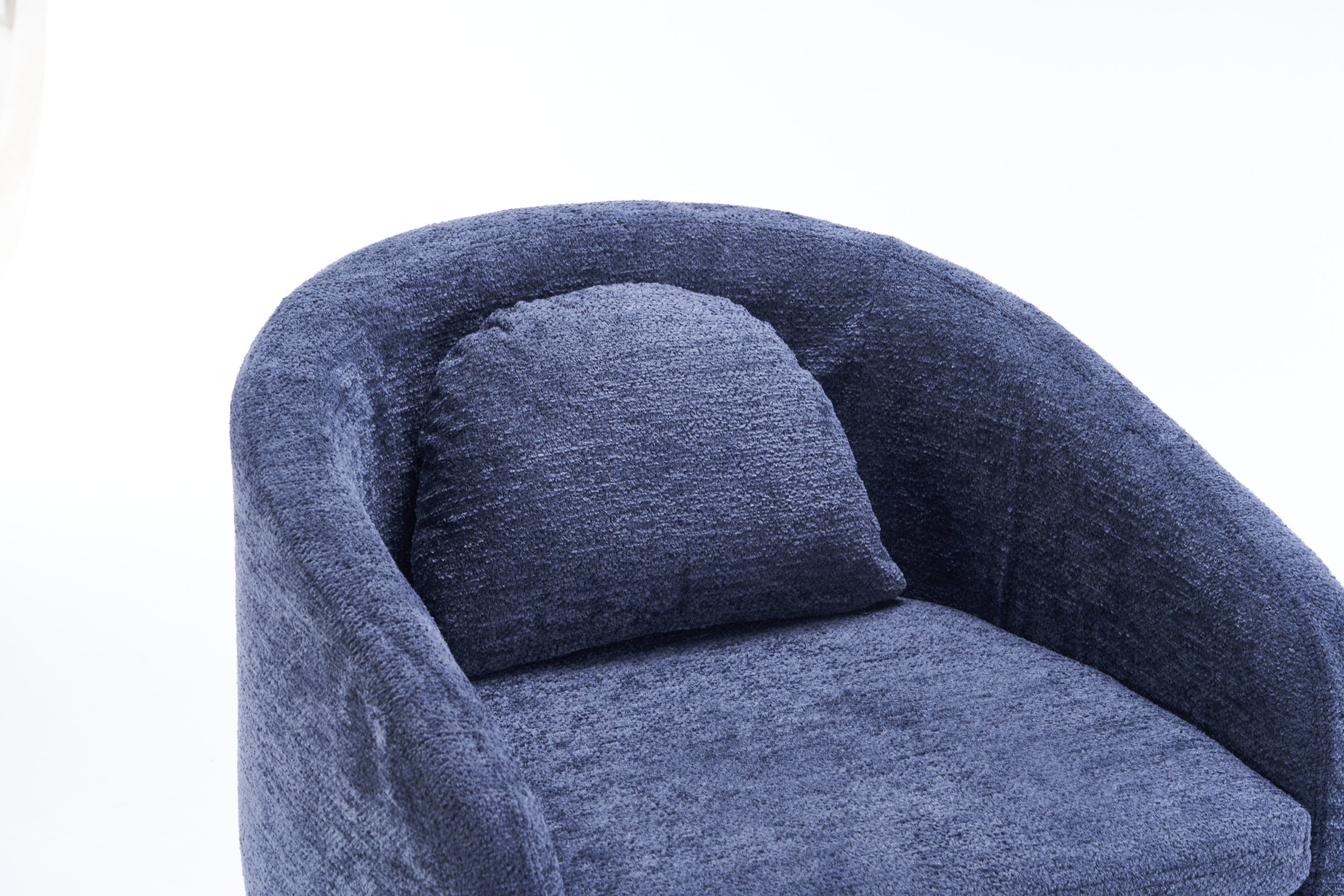 Modern Chenille Fabric Dining Armchair with Back Cushion