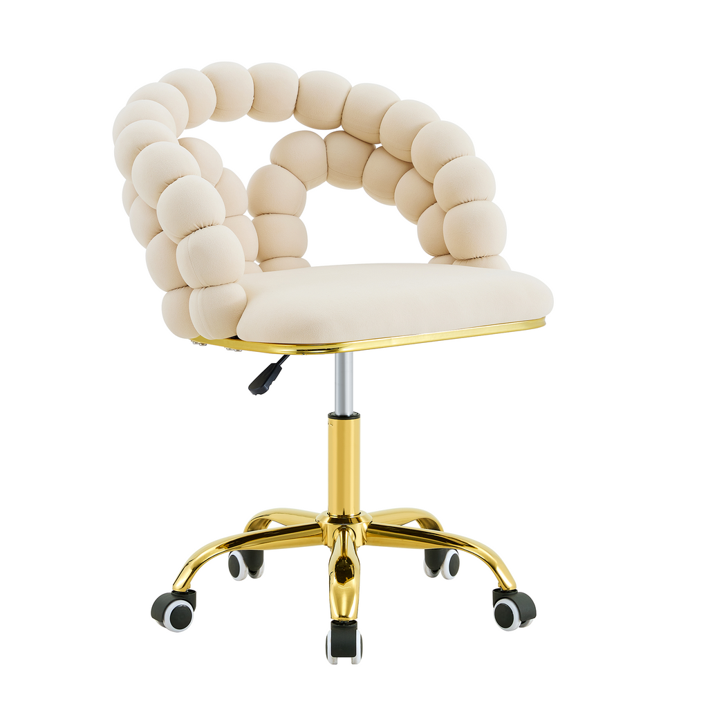 Coloful Modern Velvet Adjustable Swivel Desk Chair with Bubble Back
