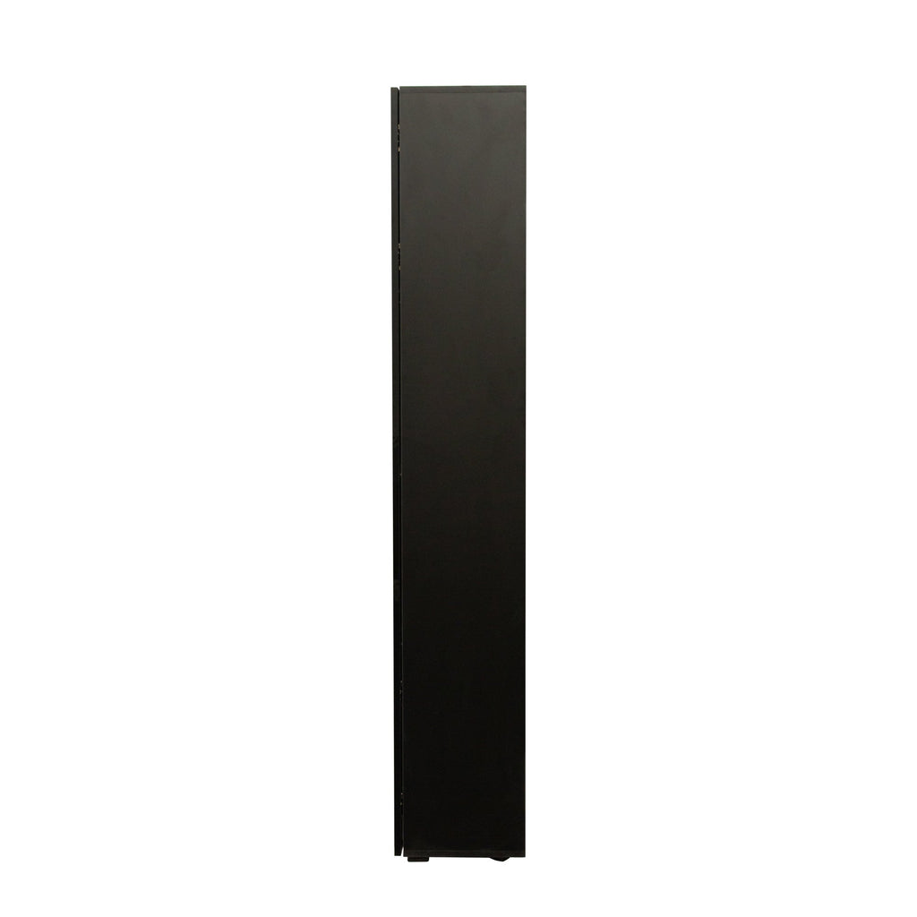 Black Side Cabinet with Aluminum Strip Lamp