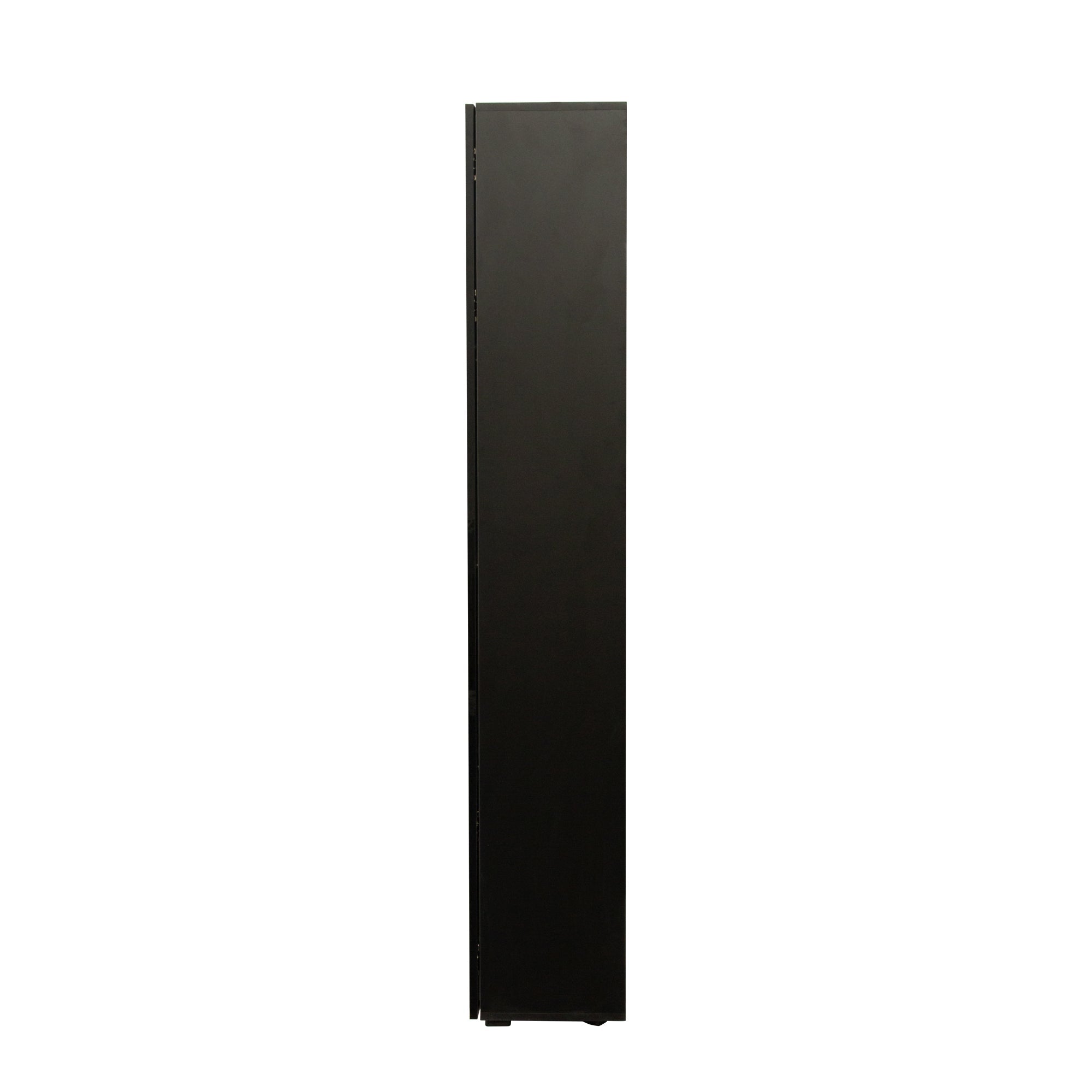 Black Side Cabinet with Aluminum Strip Lamp