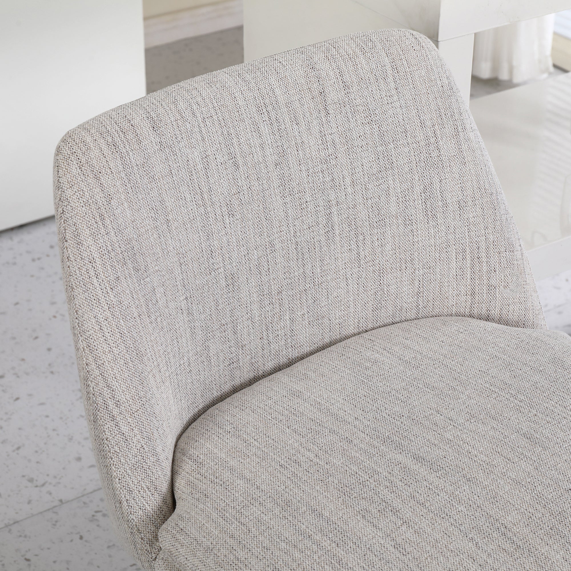 Linen/PU 360° Swivel Barstools (Set of 2)