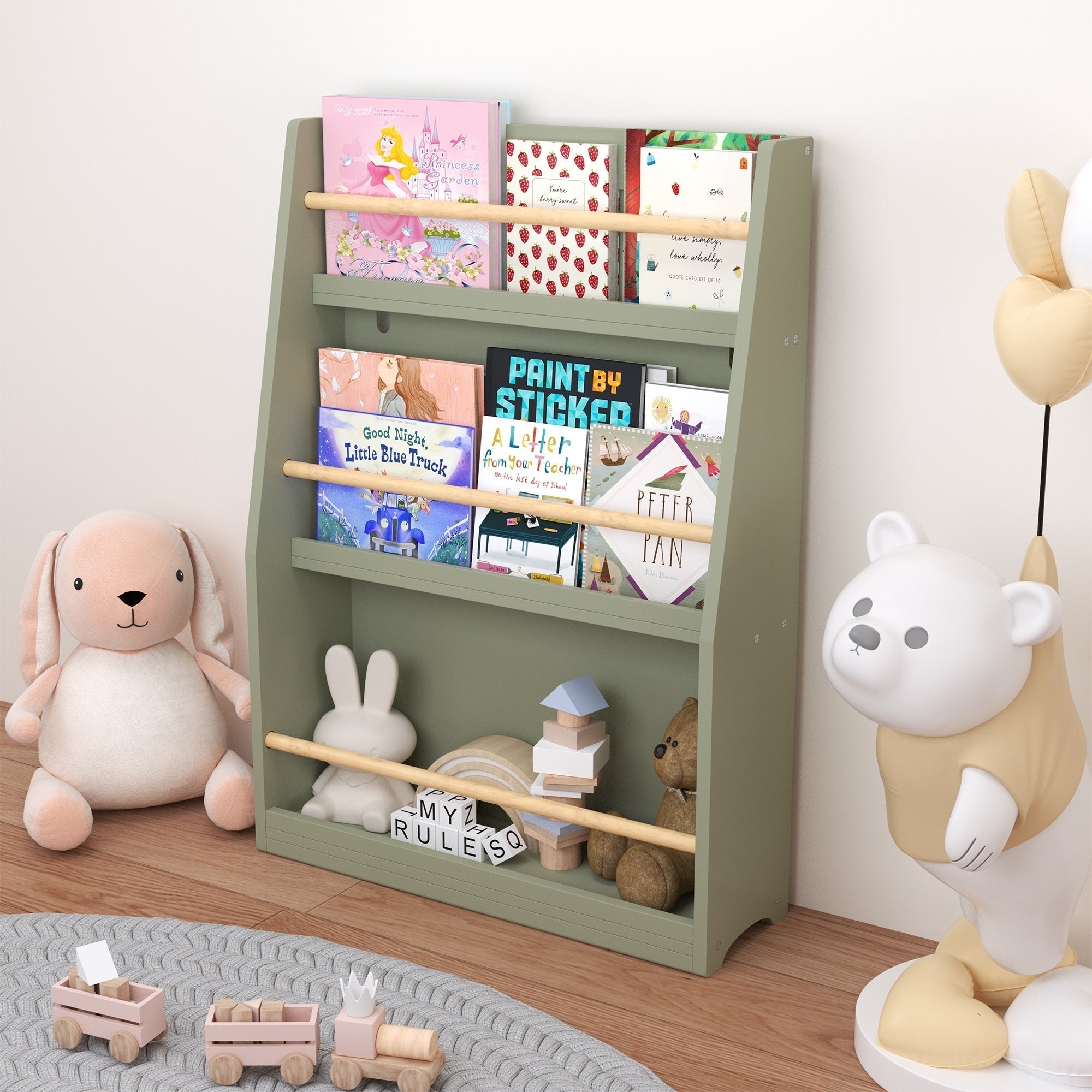 3 Tier Montessori Kids Book Display Rack