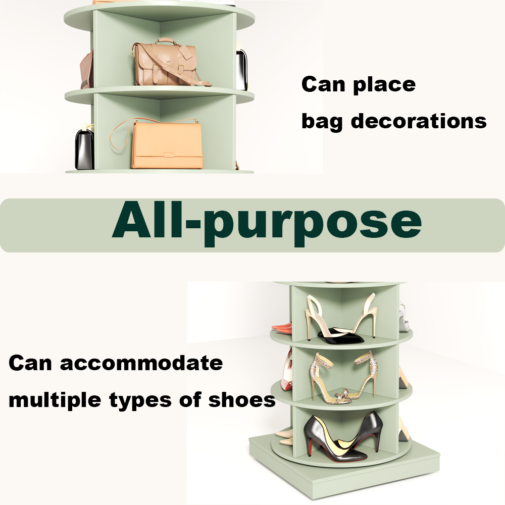 Modern 360° Rotating Shoe Cabinet 6/7 Layers Space Saver