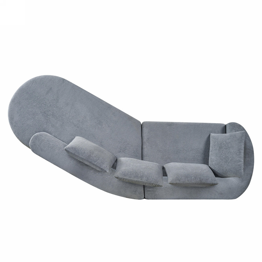 116' Modern Curved Sectional Sofa for Living Room