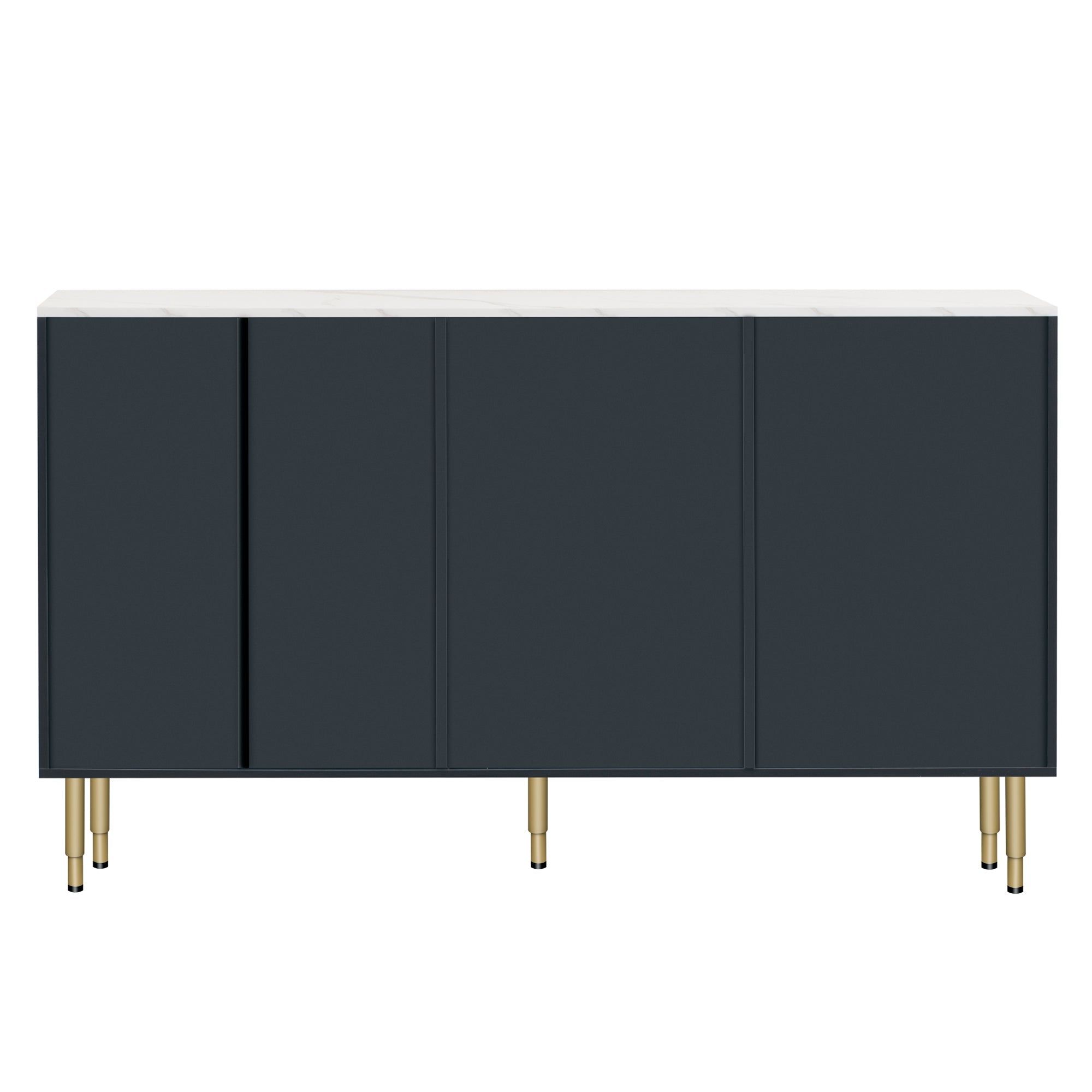 Modern Sideboard MDF Buffet Cabinet with Marble Sticker Tabletop